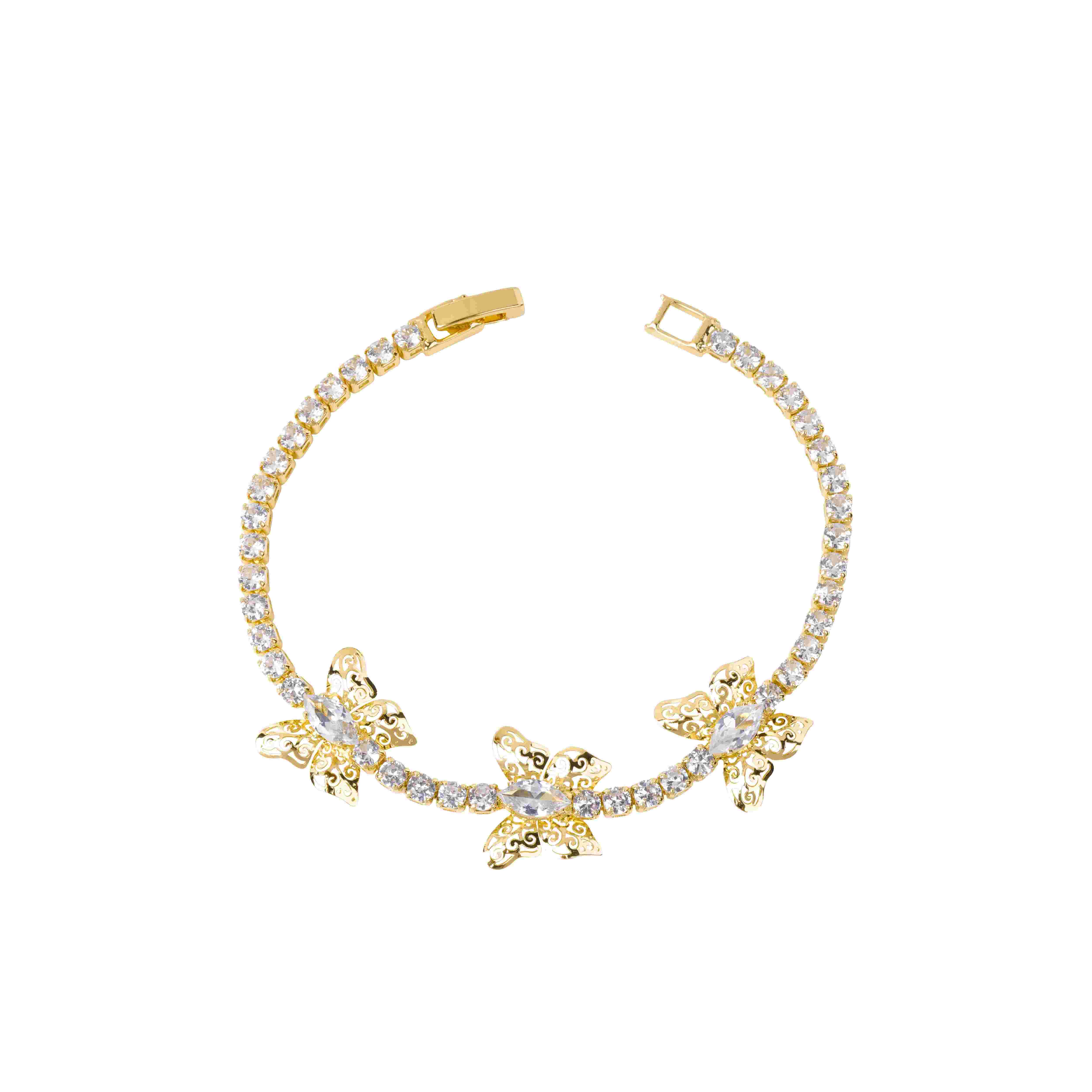 Aurelia Butterfly 18 Carat Gold Finished PVD Coated Anti-Tarnish Bracelet