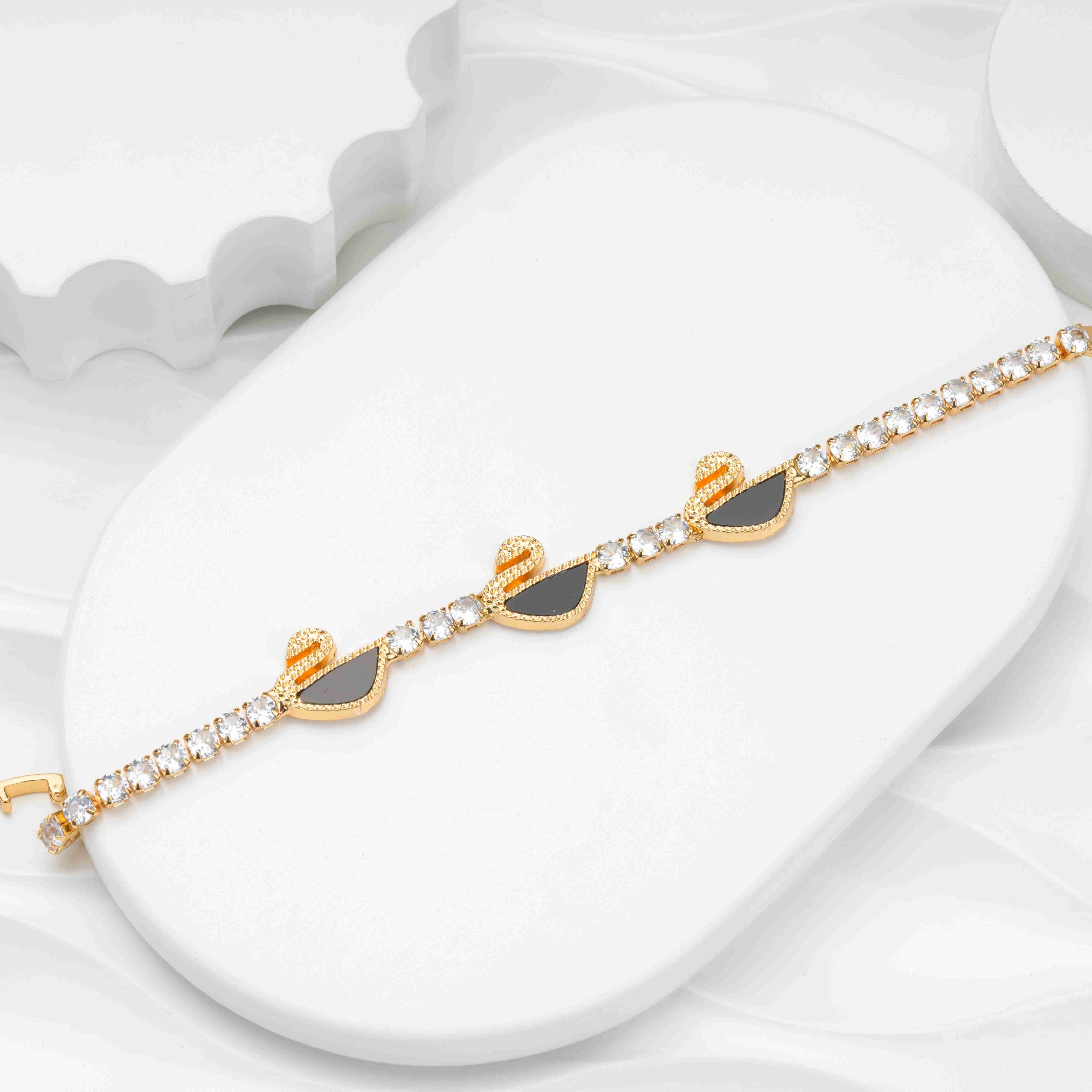 Swanline 18 Carat Gold Finished PVD Coated Anti-Tarnish Bracelet