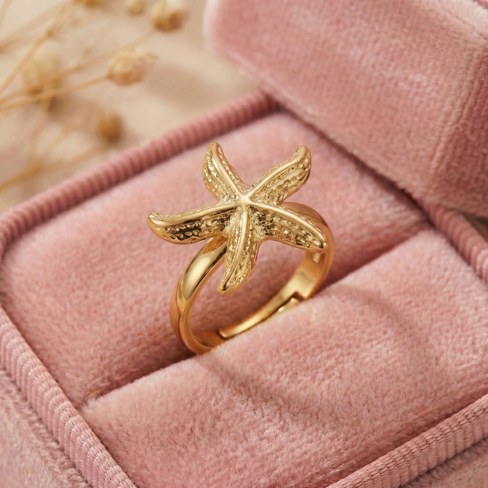 Sea Star Grace 18 Carat Gold Finished PVD Coated Anti-Tarnish Ring