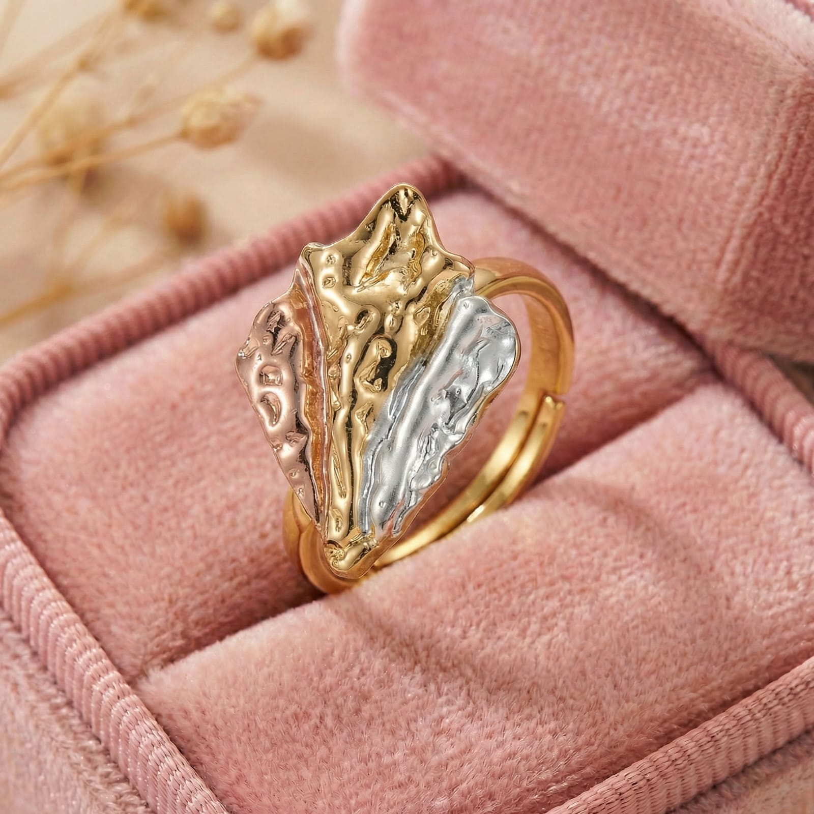 Harmonia Crest 18 Carat Gold Finished PVD Coated Anti-Tarnish Ring