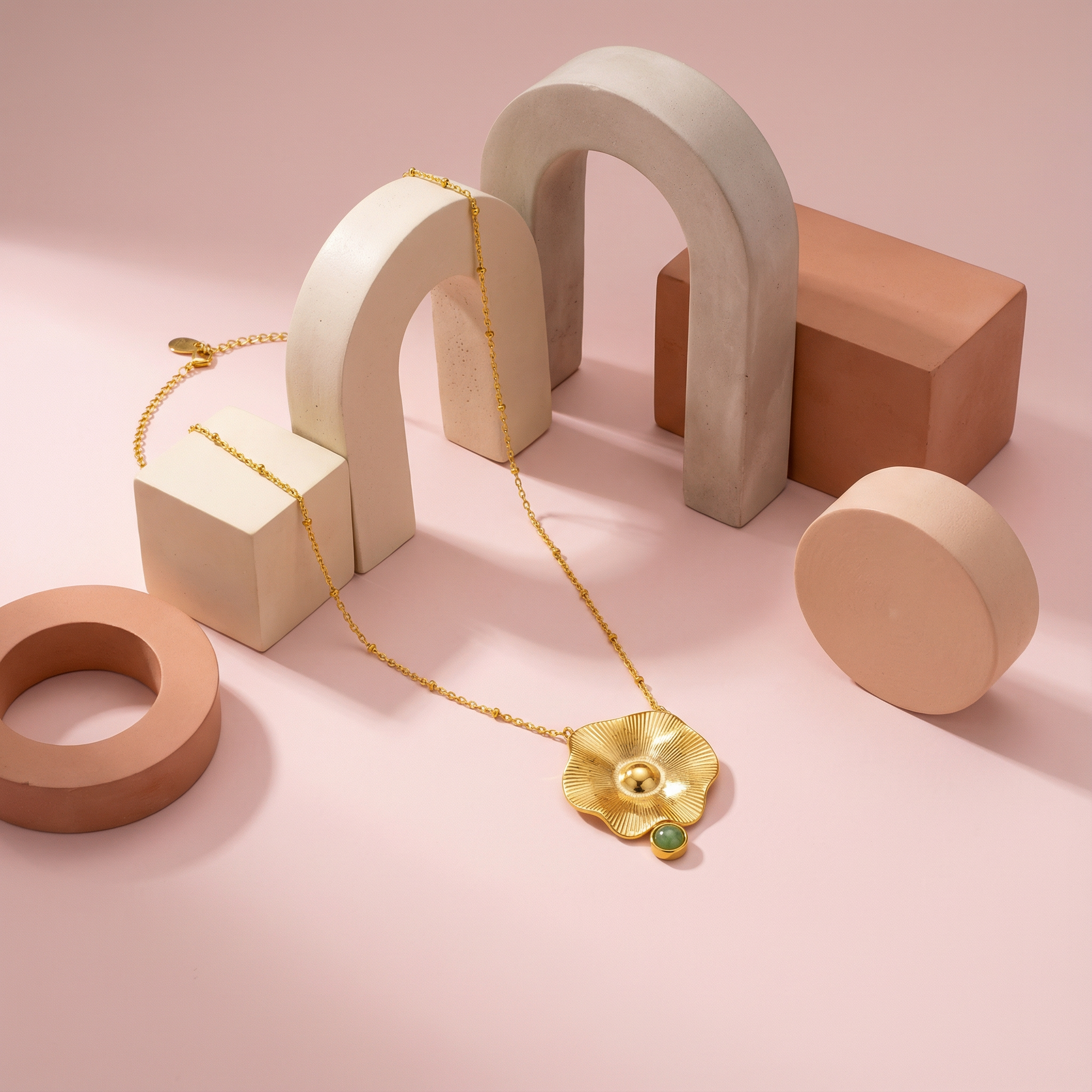 Verdant Solara Bloom 18 Carat Gold Finished PVD Coated Anti-Tarnish Necklace