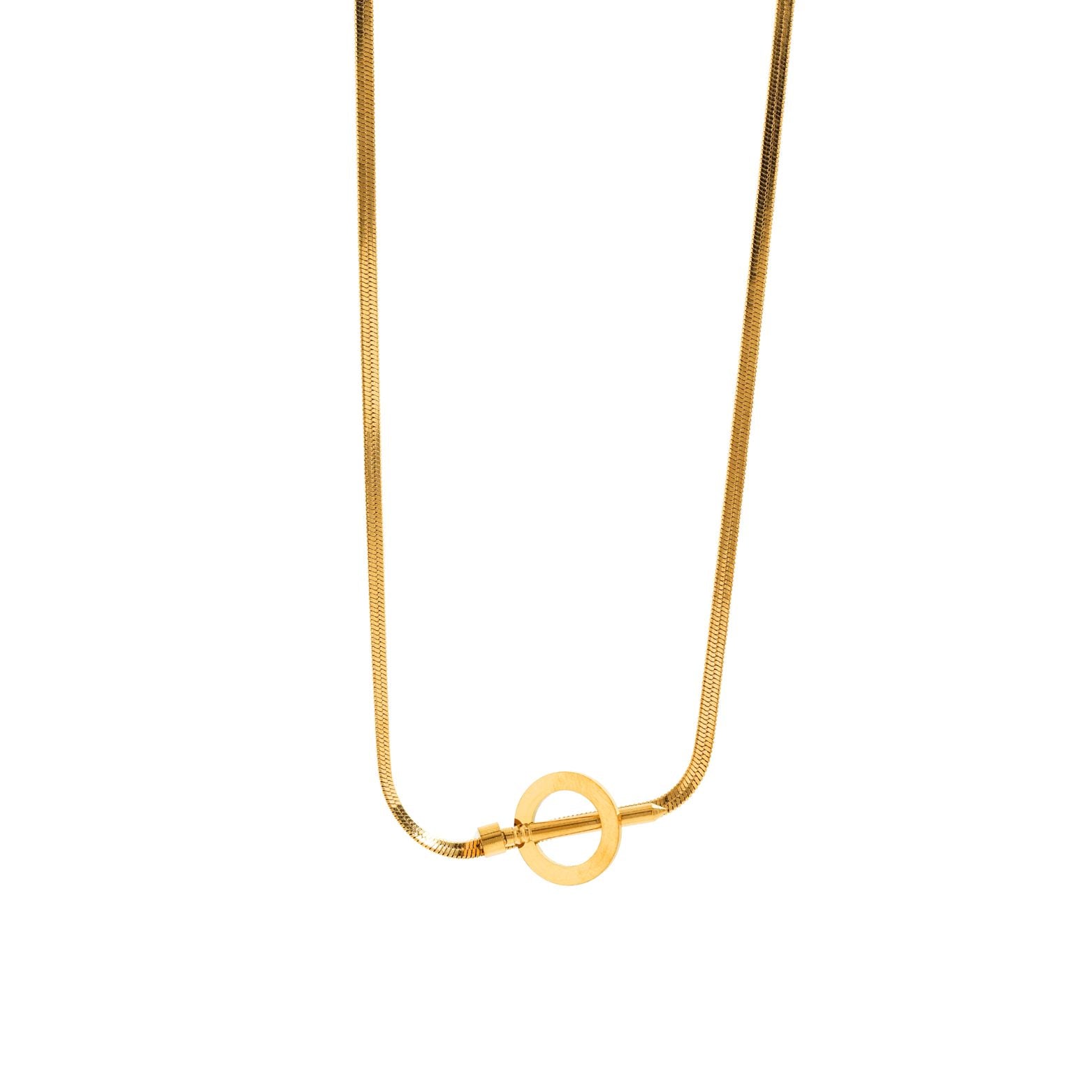 Golden Loop Minimal 18 Carat Gold Finished PVD Coated Anti-Tarnish Necklace