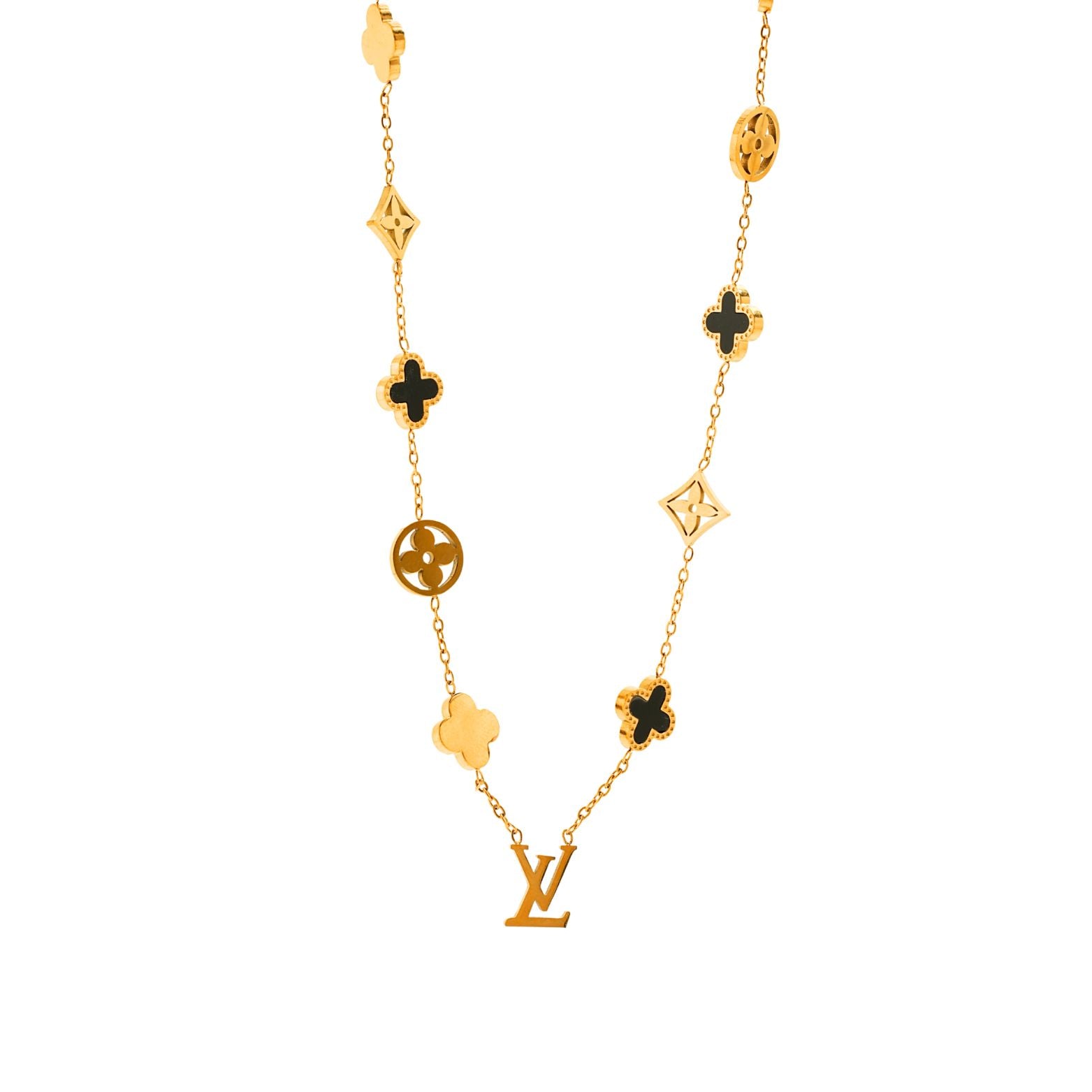 Golden Icon Charm 18 Carat Gold Finished PVD Coated Anti-Tarnish Necklace