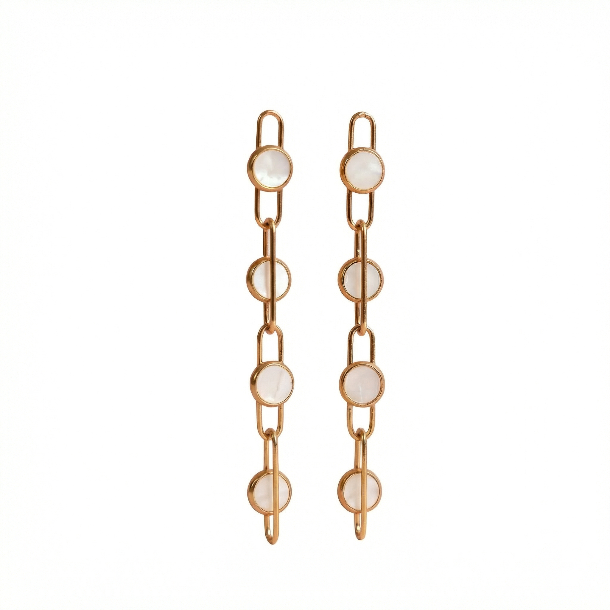 Moonlink Pearl 18 Carat Gold Finished PVD Coated Anti-Tarnish Earrings