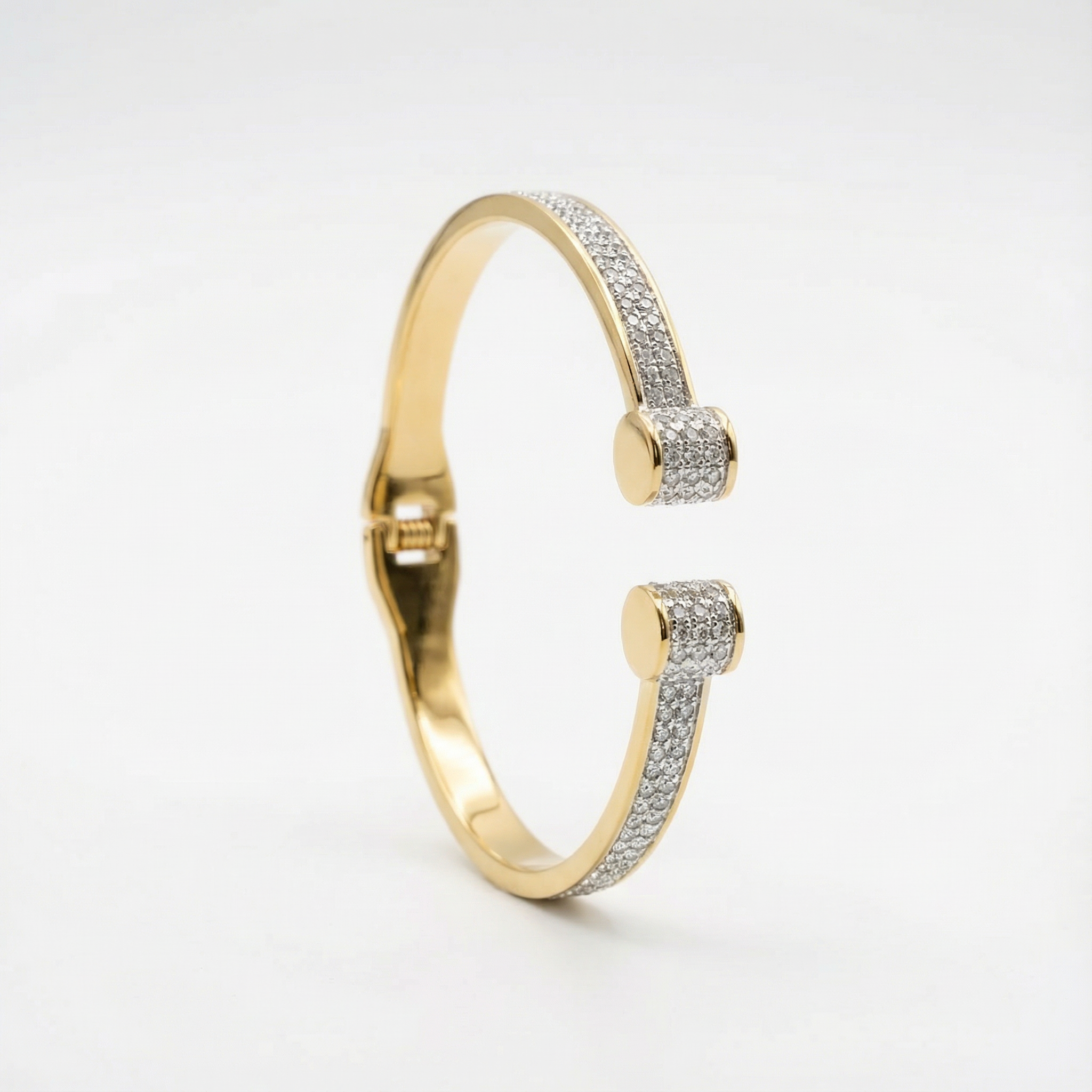 Twin Sparkle Cuff 18 Carat Gold Finished PVD Coated Anti-Tarnish Bracelet