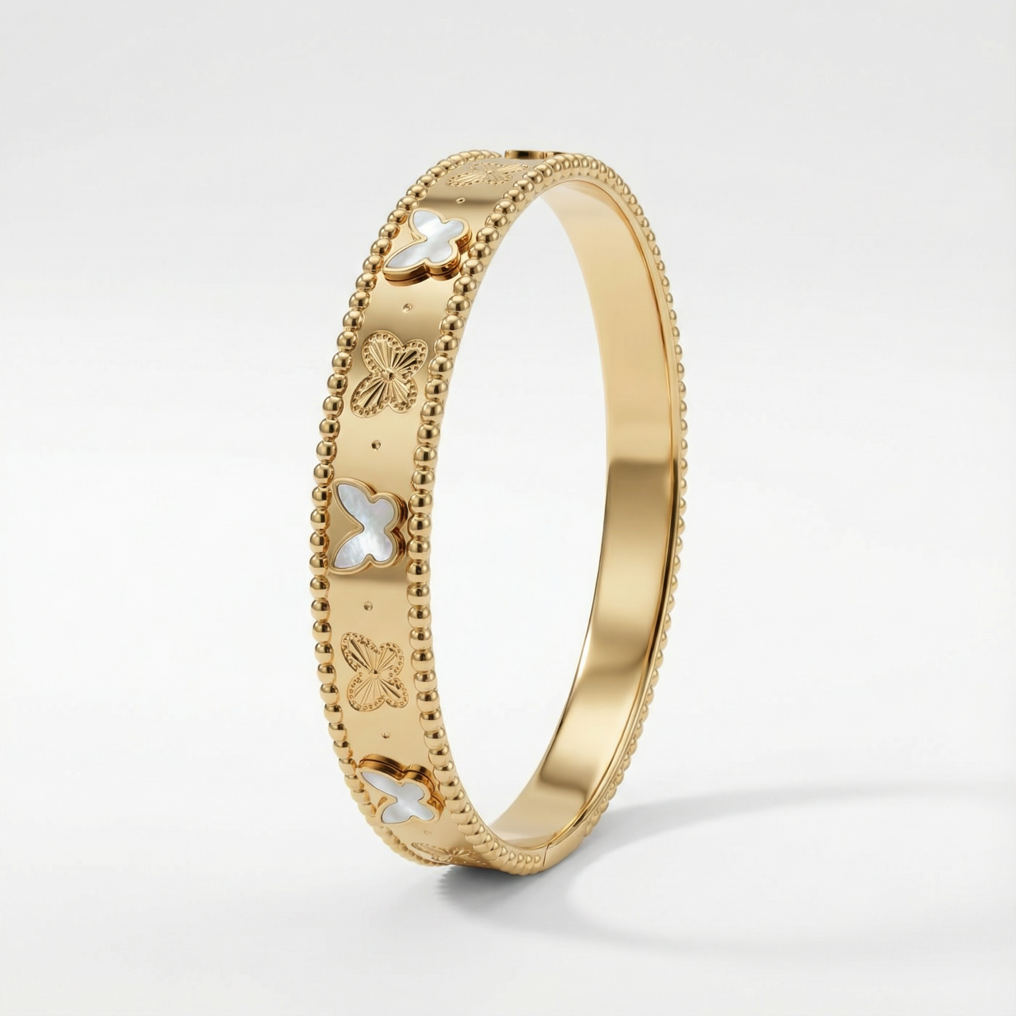 Golden Butterfly Charm 18 Carat Gold Finished PVD Coated Anti-Tarnish Bracelet