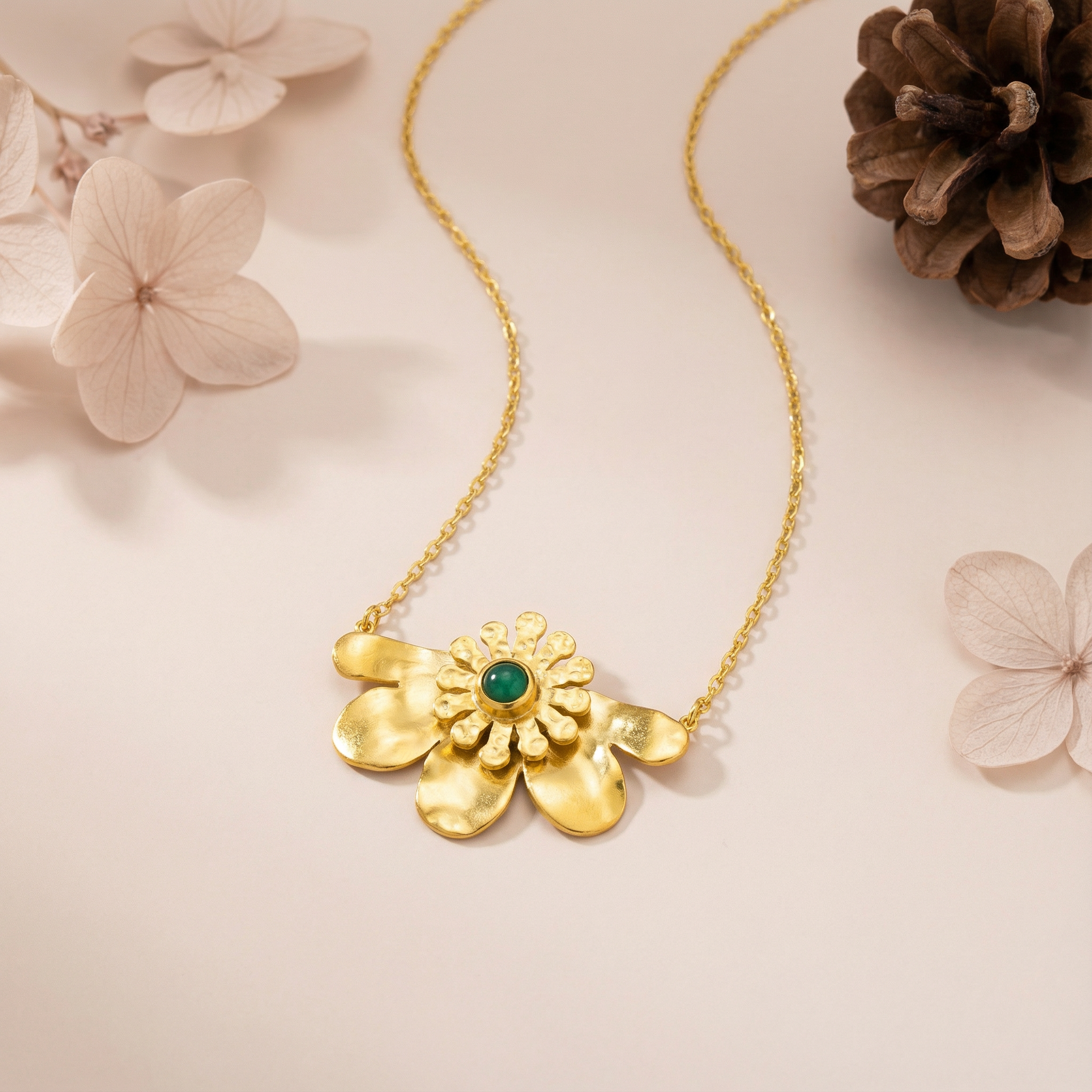 Aurelia Bloom 18 Carat Gold Finished PVD Coated Anti-Tarnish Necklace