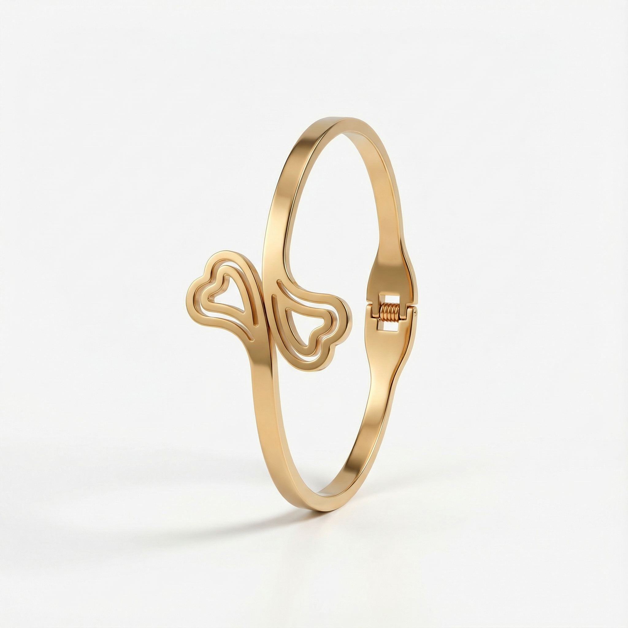 Twin Heart Harmony Gold 18 Carat Gold Finished PVD Coated Anti-Tarnish Bracelet