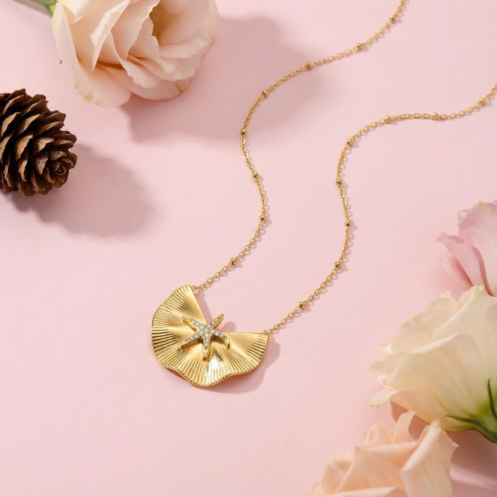 Stellara Tidecrest 18 Carat Gold Finished PVD Coated Anti-Tarnish Necklace