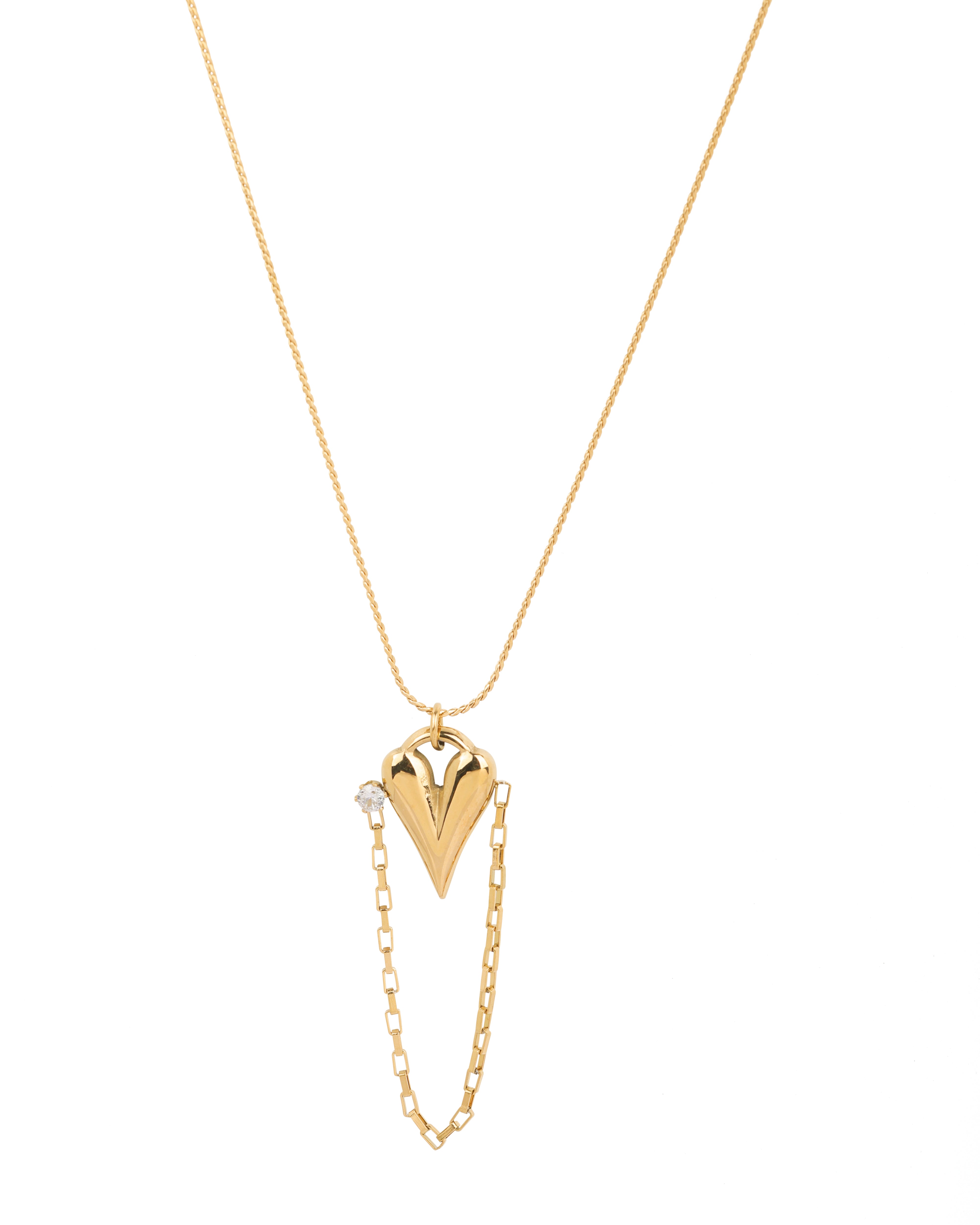 Luxe Heart Lock 18 Carat Gold Finished PVD Coated Anti-Tarnish Necklace