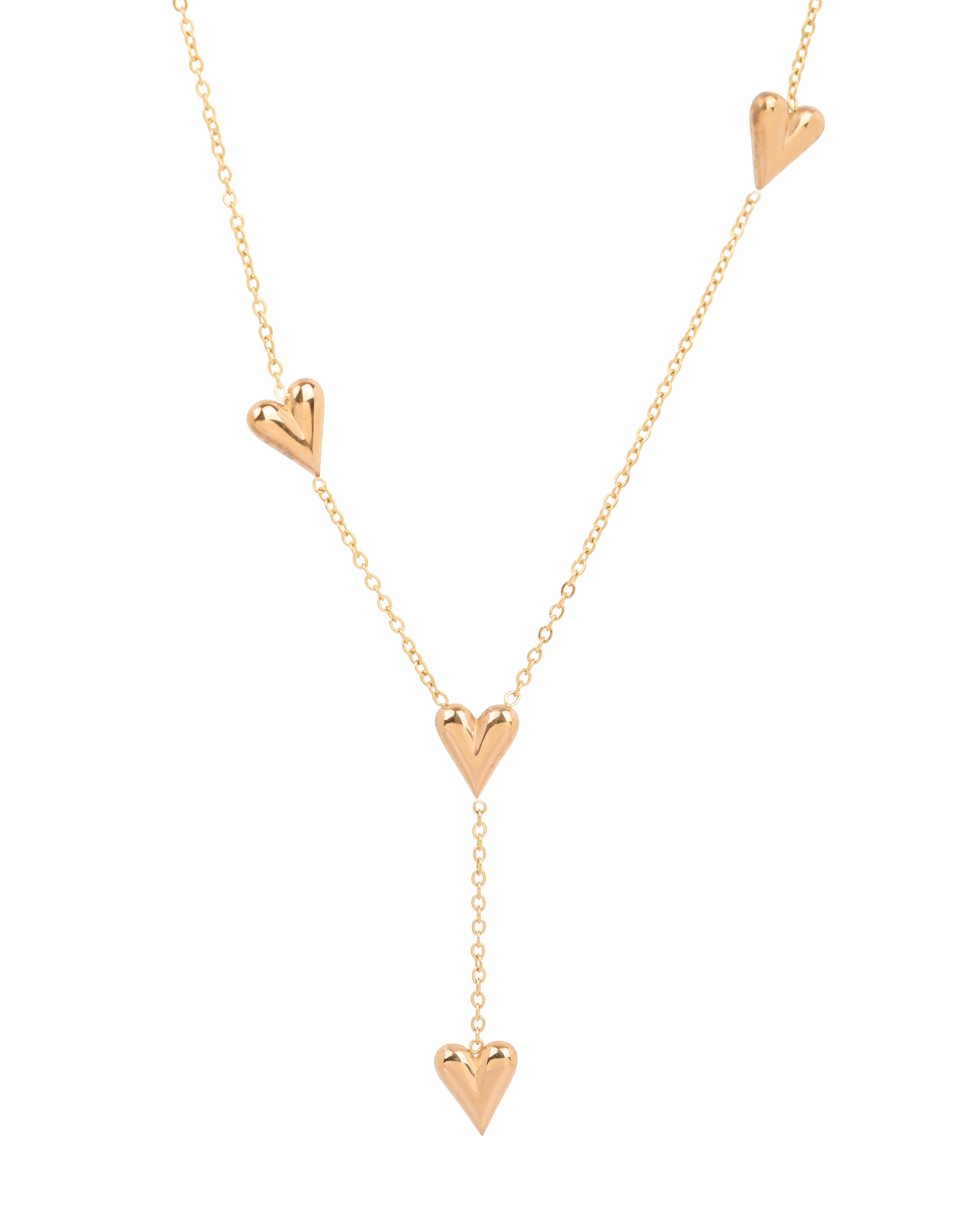 Heartline Drop 18 Carat Gold Finished PVD Coated Anti-Tarnish Necklace