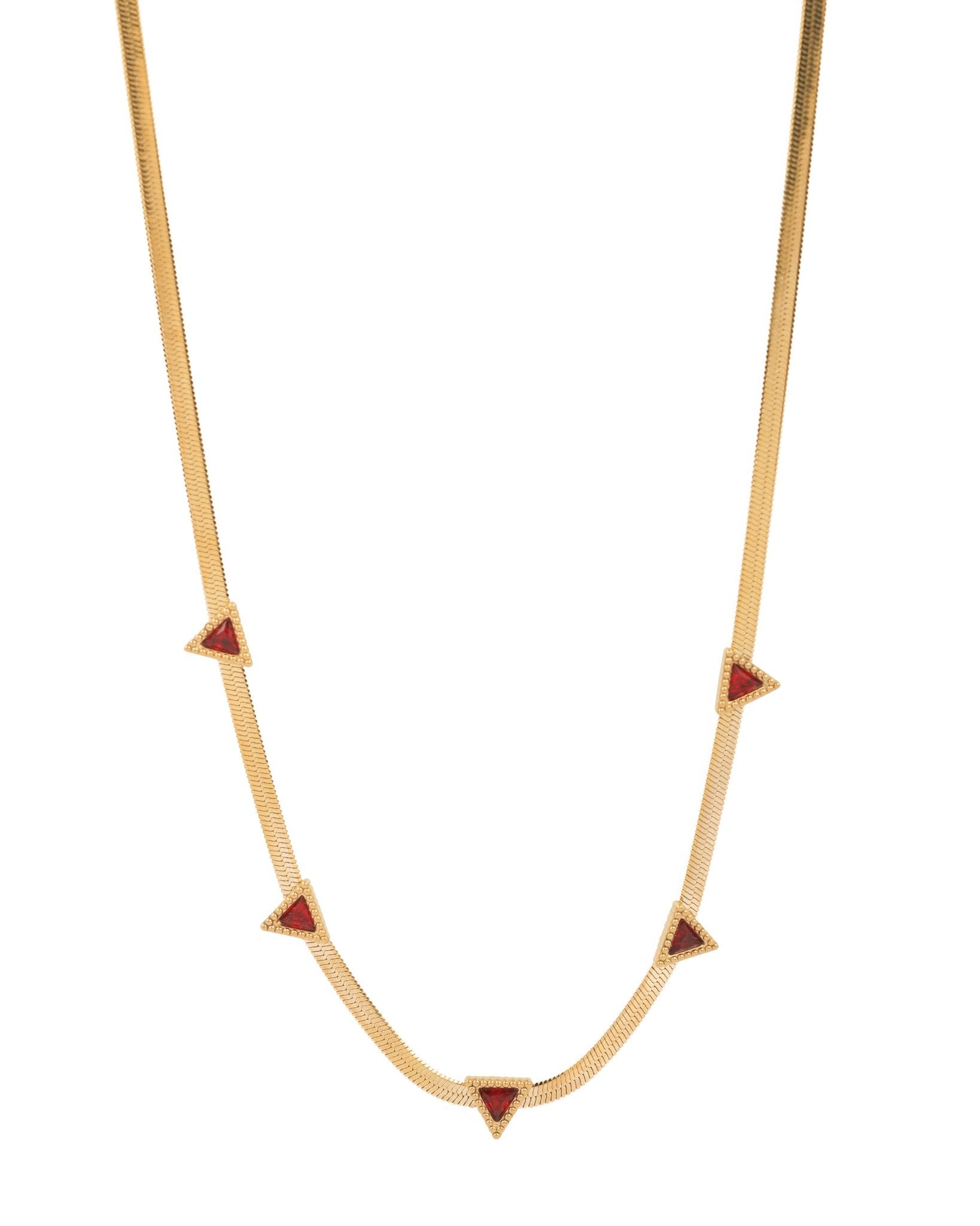 Astra Vibe Triangle 18 Carat Gold Finished PVD Coated Anti-Tarnish Necklace