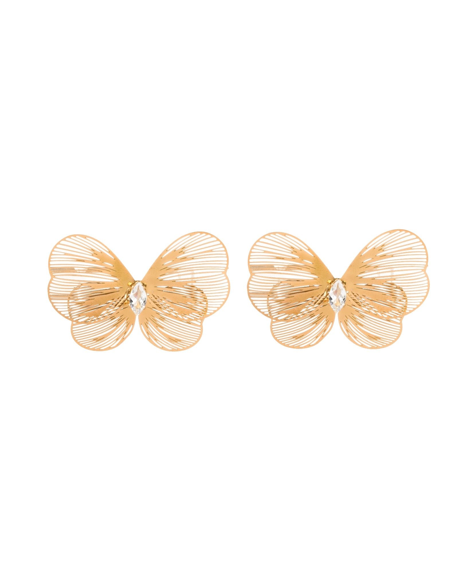 Gilded Butterfly Studs 18 Carat Gold Finished PVD Coated Anti-Tarnish Earrings