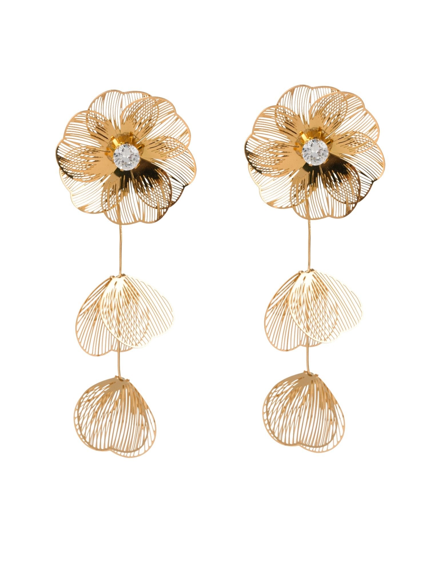 Flora Lumière Drops 18 Carat Gold Finished PVD Coated Anti-Tarnish Earrings
