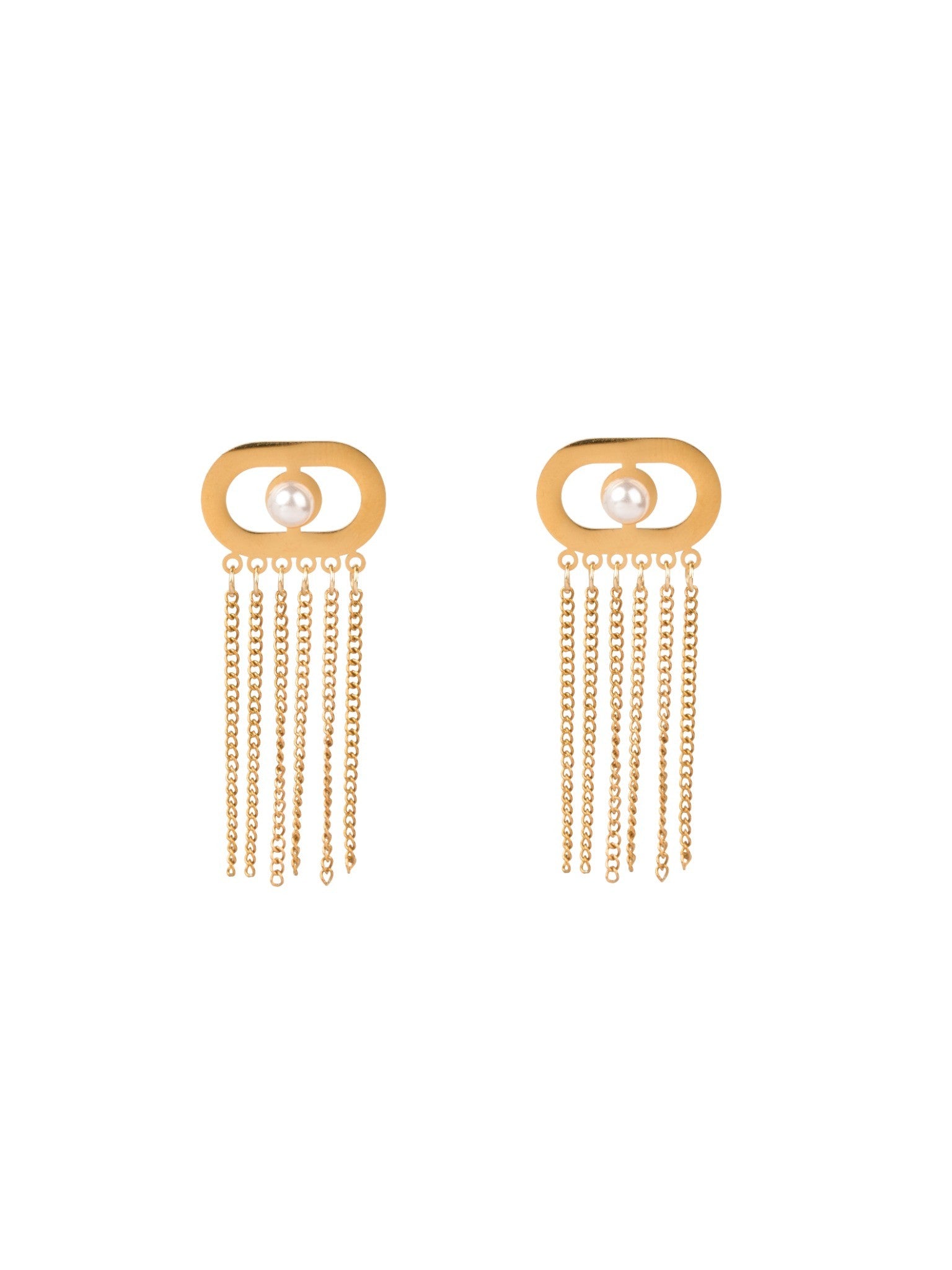 Pearline Cascade Drop 18 Carat Gold Finished PVD Coated Anti-Tarnish Earrings