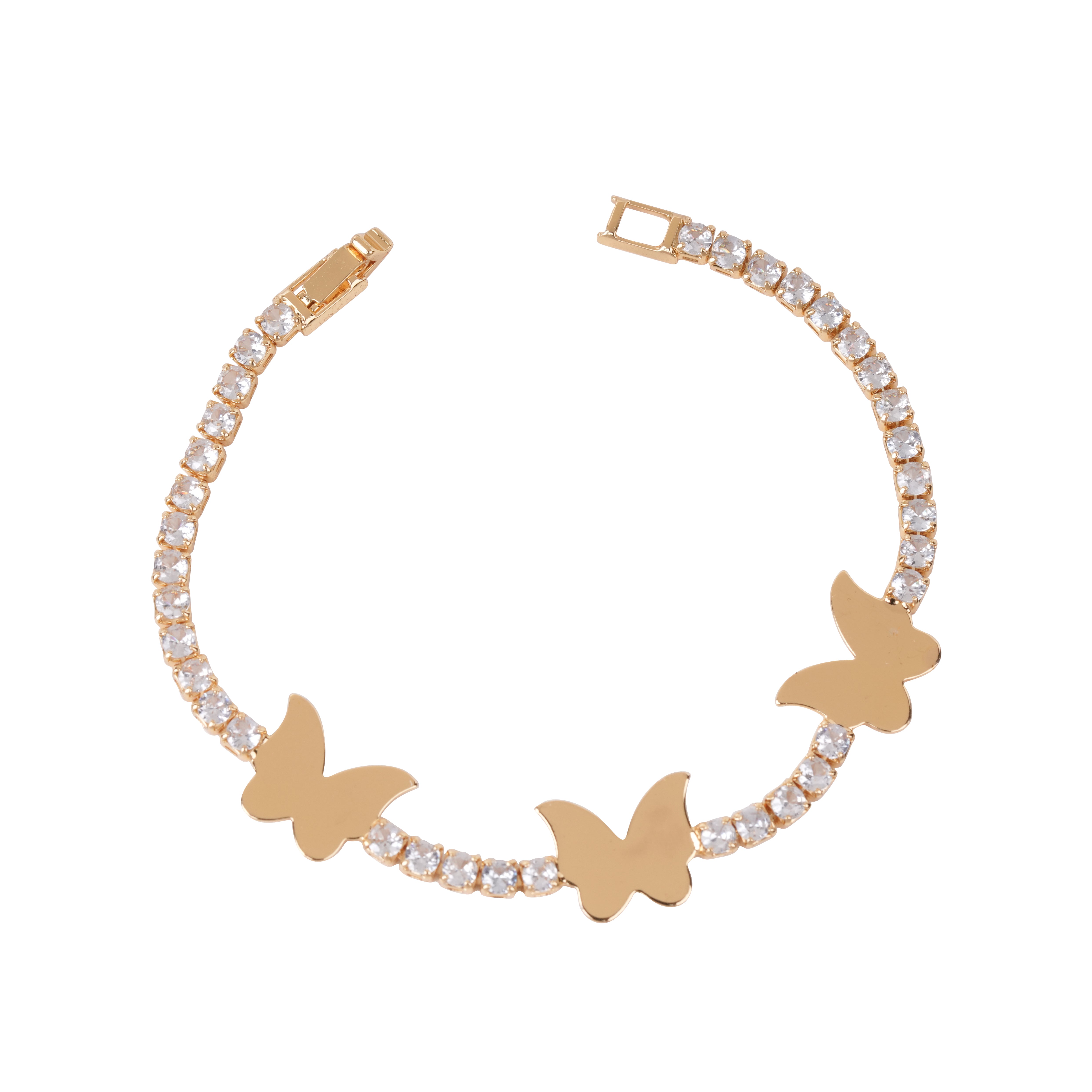 Aurora Butterfly 18 Carat Gold Finished PVD Coated Anti-Tarnish Bracelet