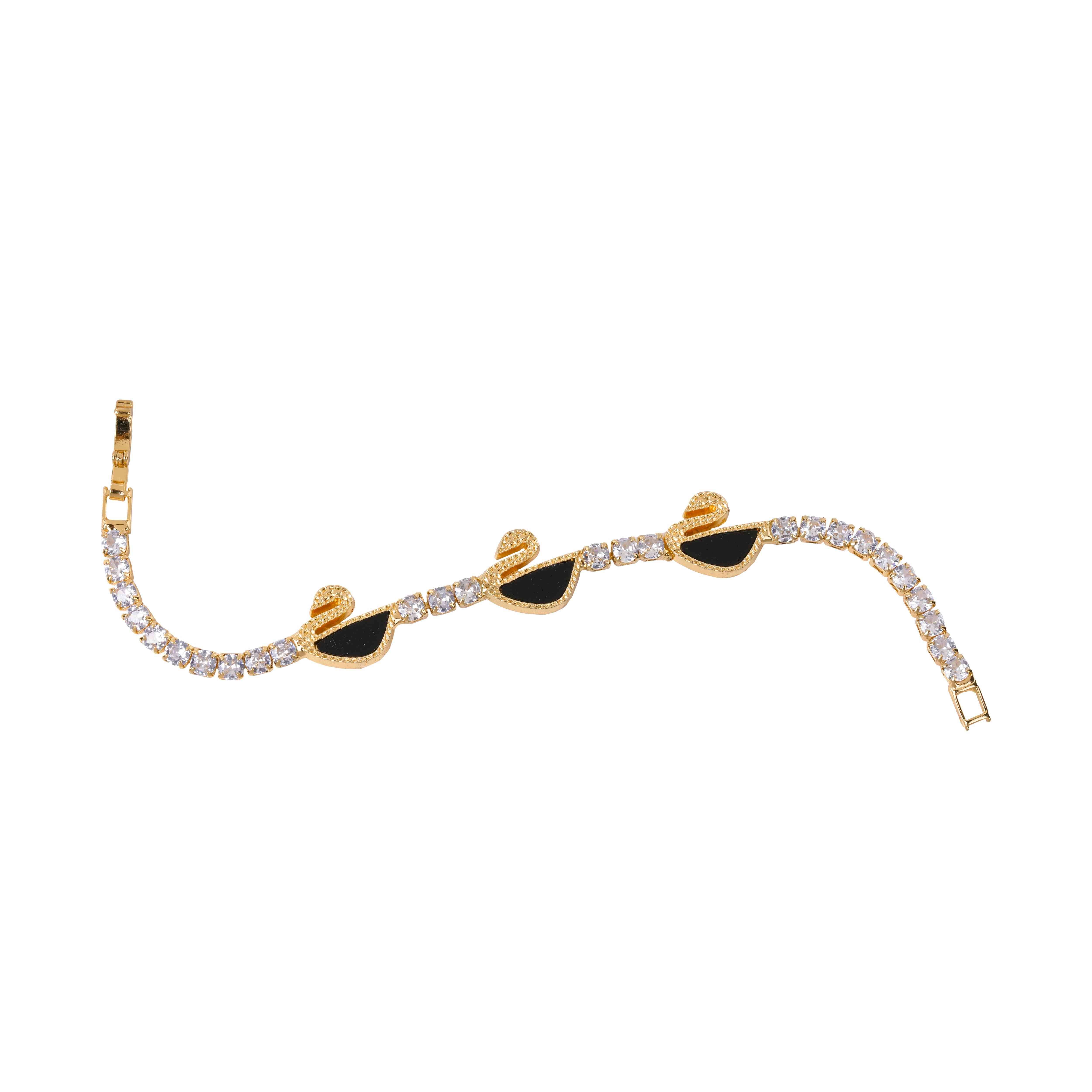 Swanline 18 Carat Gold Finished PVD Coated Anti-Tarnish Bracelet