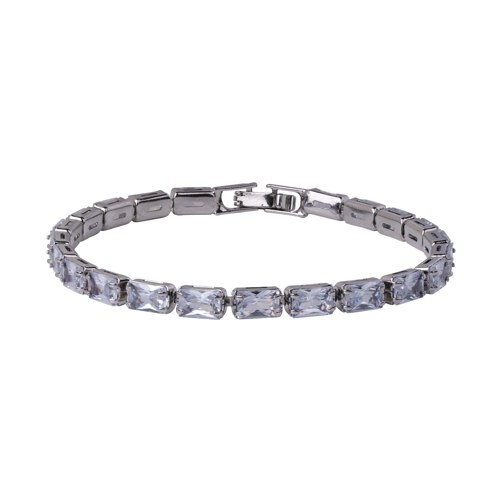 Ever Ice 18 Carat Gold Finished PVD Coated Anti-Tarnish Crystal Tennis Bracelet