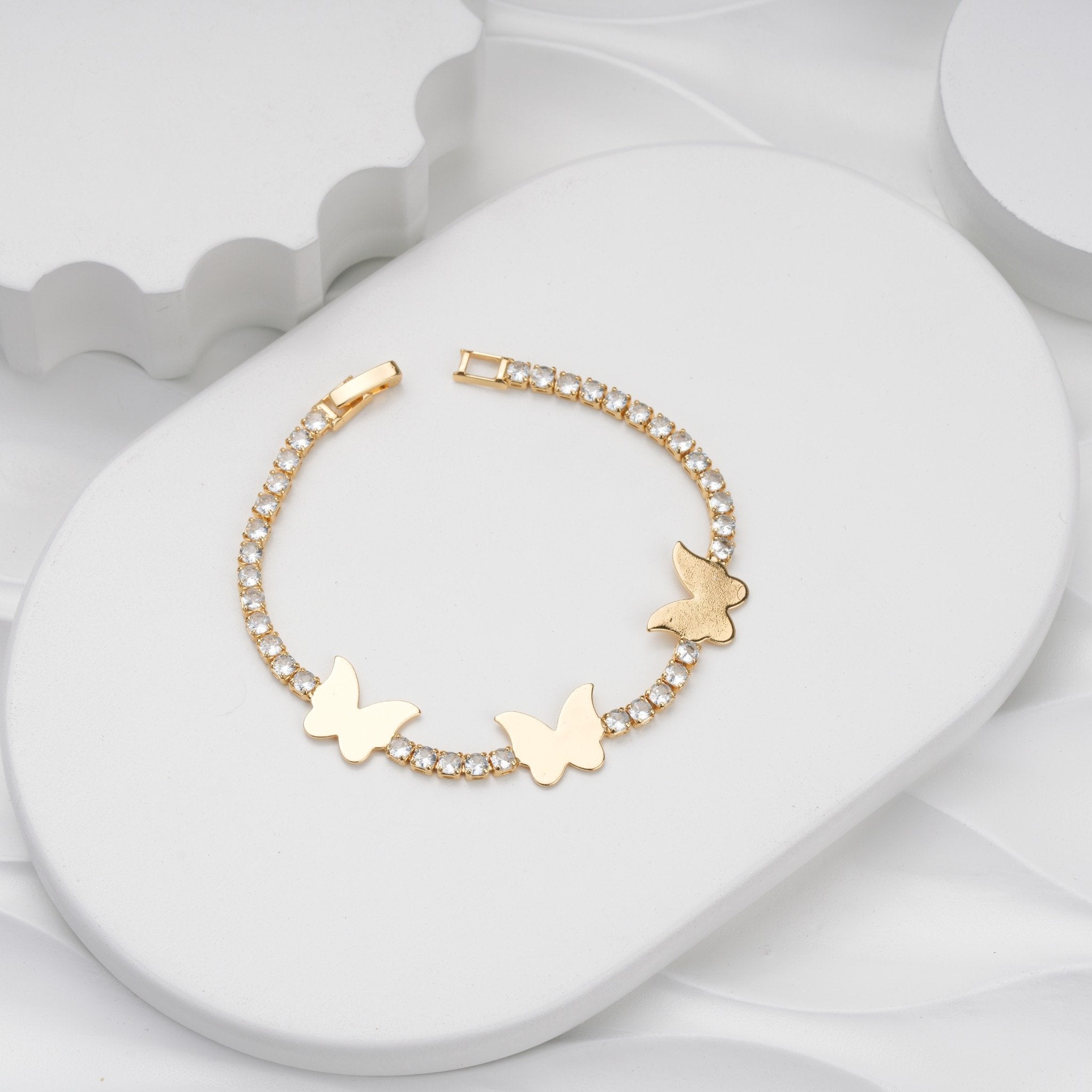 Aurora Butterfly 18 Carat Gold Finished PVD Coated Anti-Tarnish Bracelet