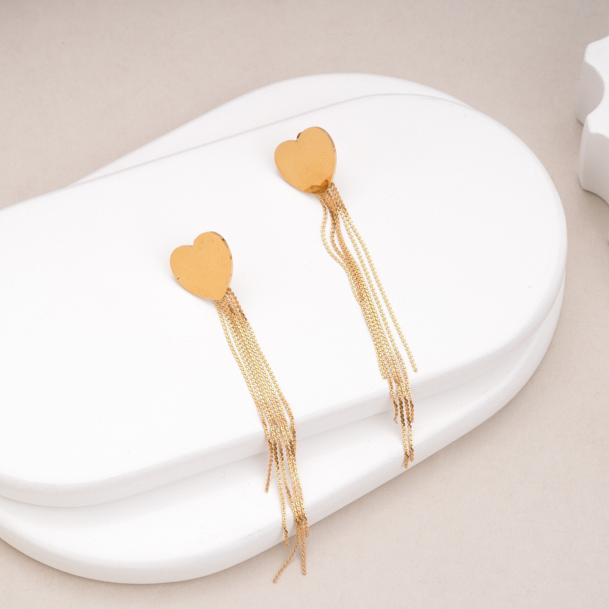 Amora Cascade Drops 18 Carat Gold Finished PVD Coated Anti-Tarnish Earrings