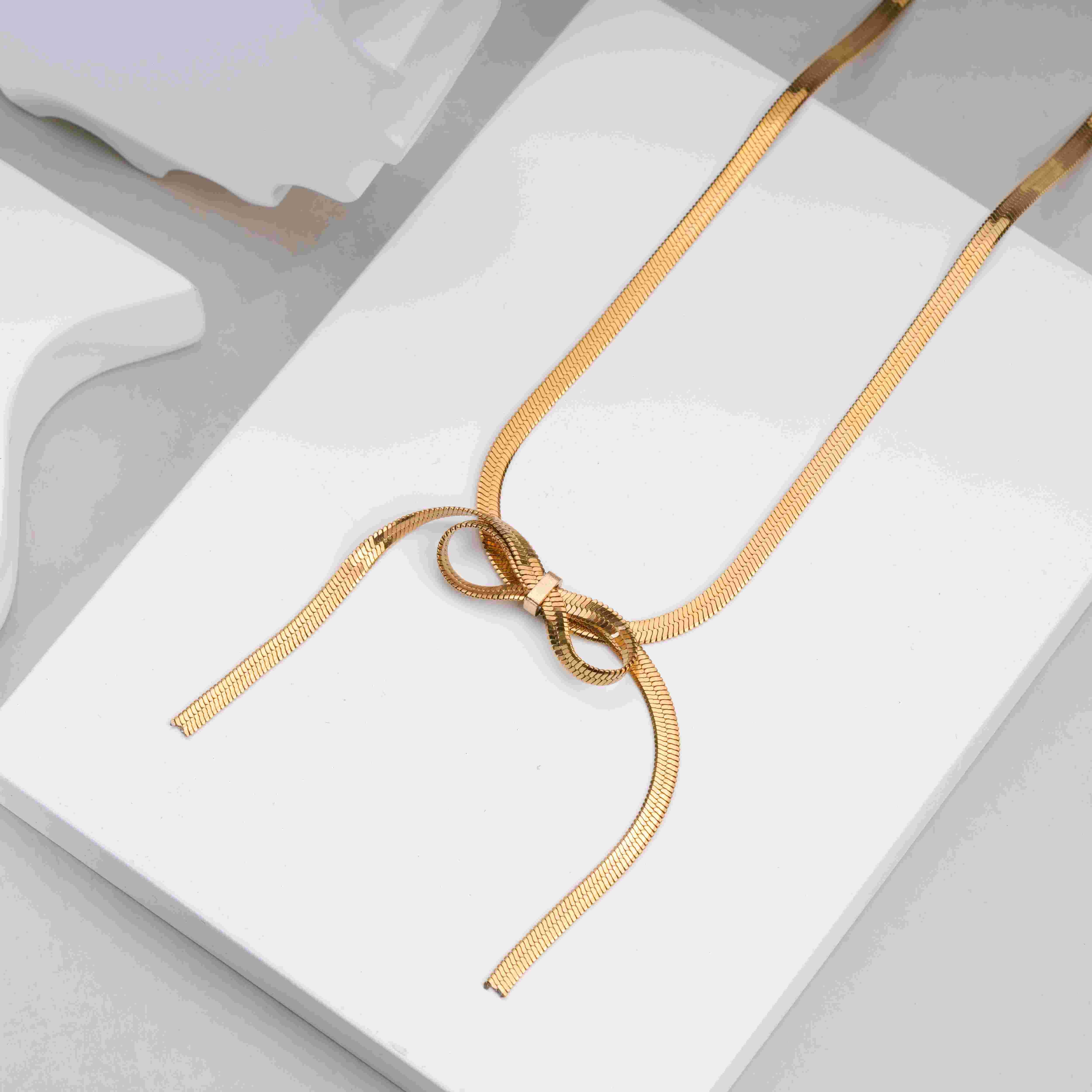 Golden Knot 18 Carat Gold Finished PVD Coated Anti-Tarnish Necklace