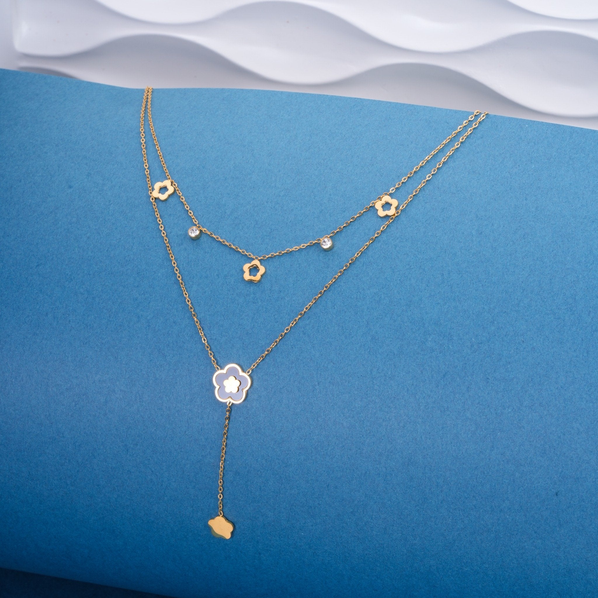 Elara Petal Chain 18 Carat Gold Finished PVD Coated Anti-Tarnish Necklace