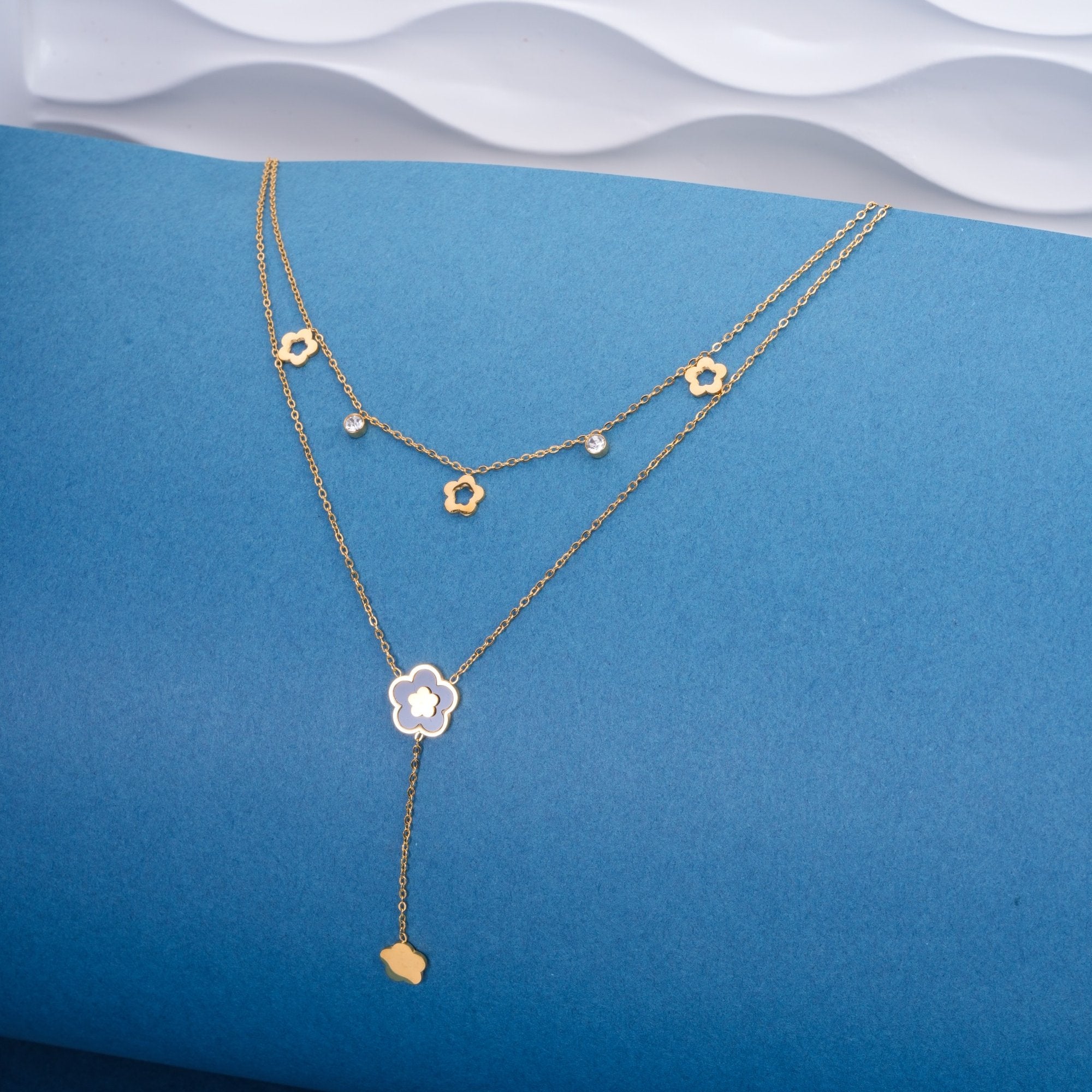 Floréa Cascade 18 Carat Gold Finished PVD Coated Anti-Tarnish Necklace