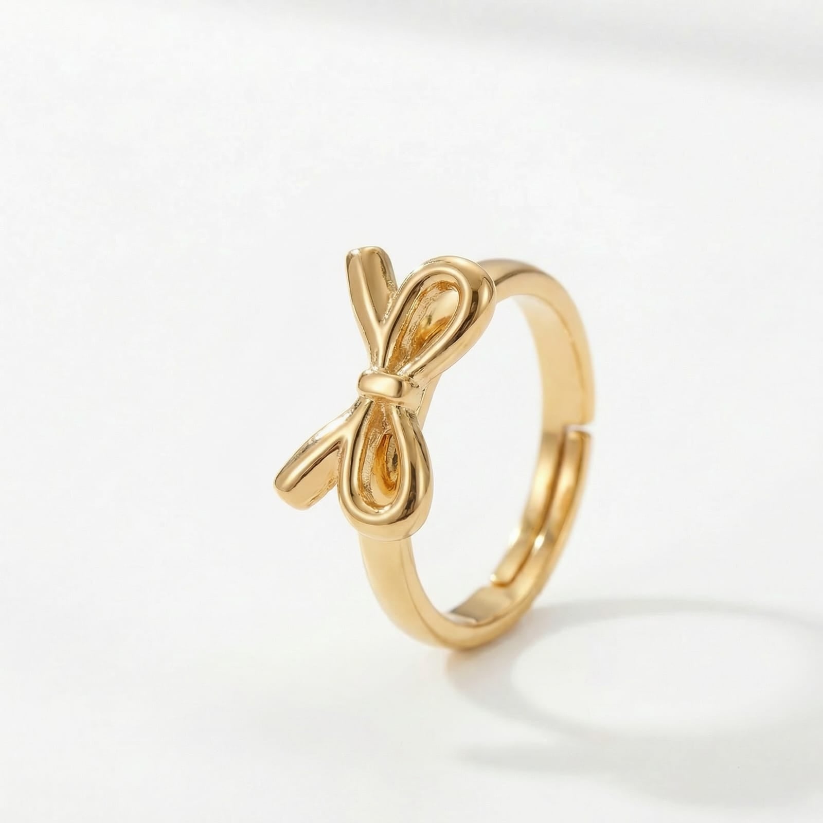 Bow Grace 18 Carat Gold Finished PVD Coated Anti-Tarnish Ring