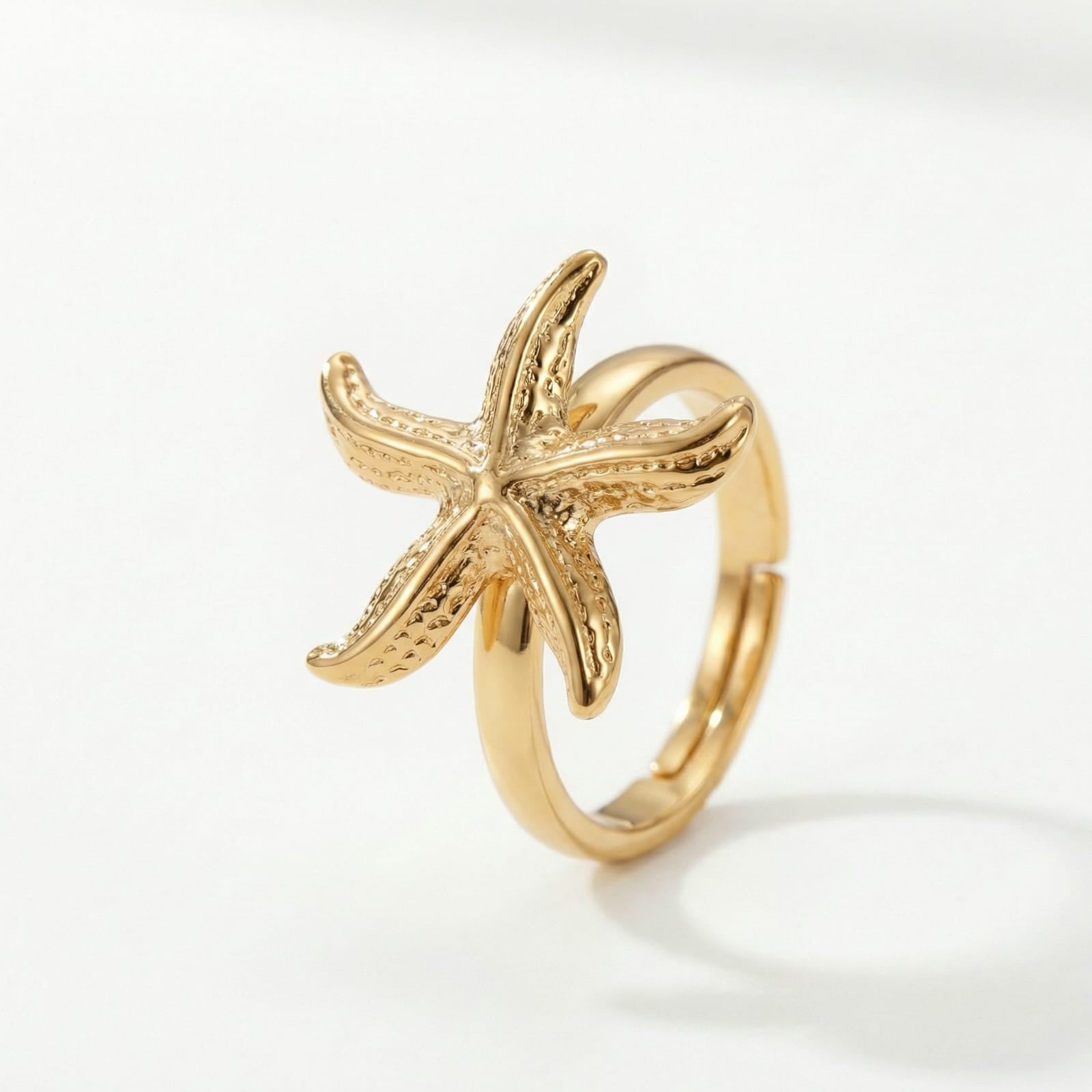 Sea Star Grace 18 Carat Gold Finished PVD Coated Anti-Tarnish Ring