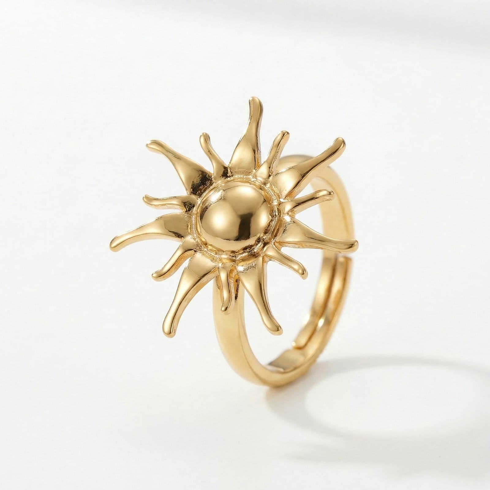 Solar Aura 18 Carat Gold Finished PVD Coated Anti-Tarnish Ring