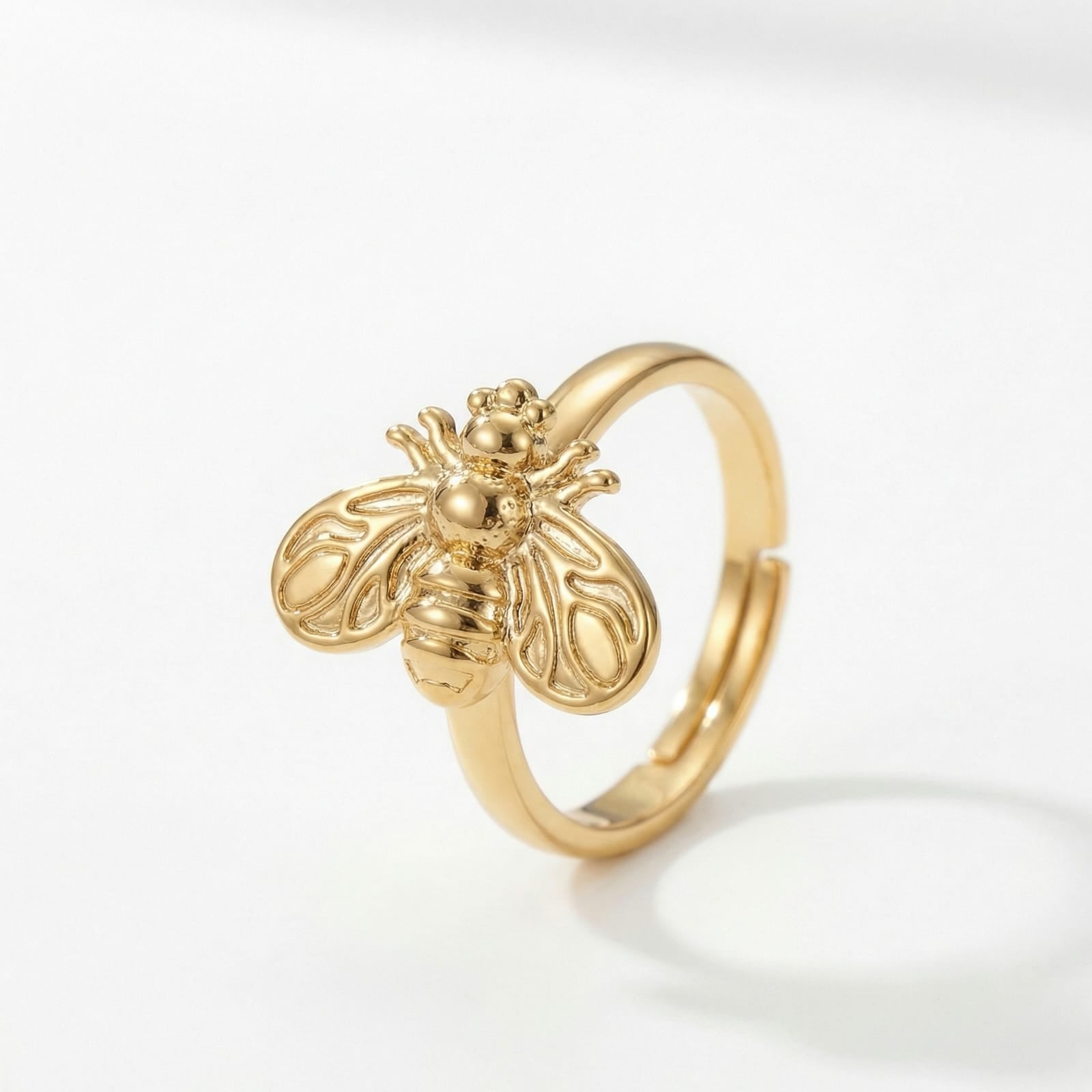 Honey Bloom Bee 18 Carat Gold Finished PVD Coated Anti-Tarnish Ring