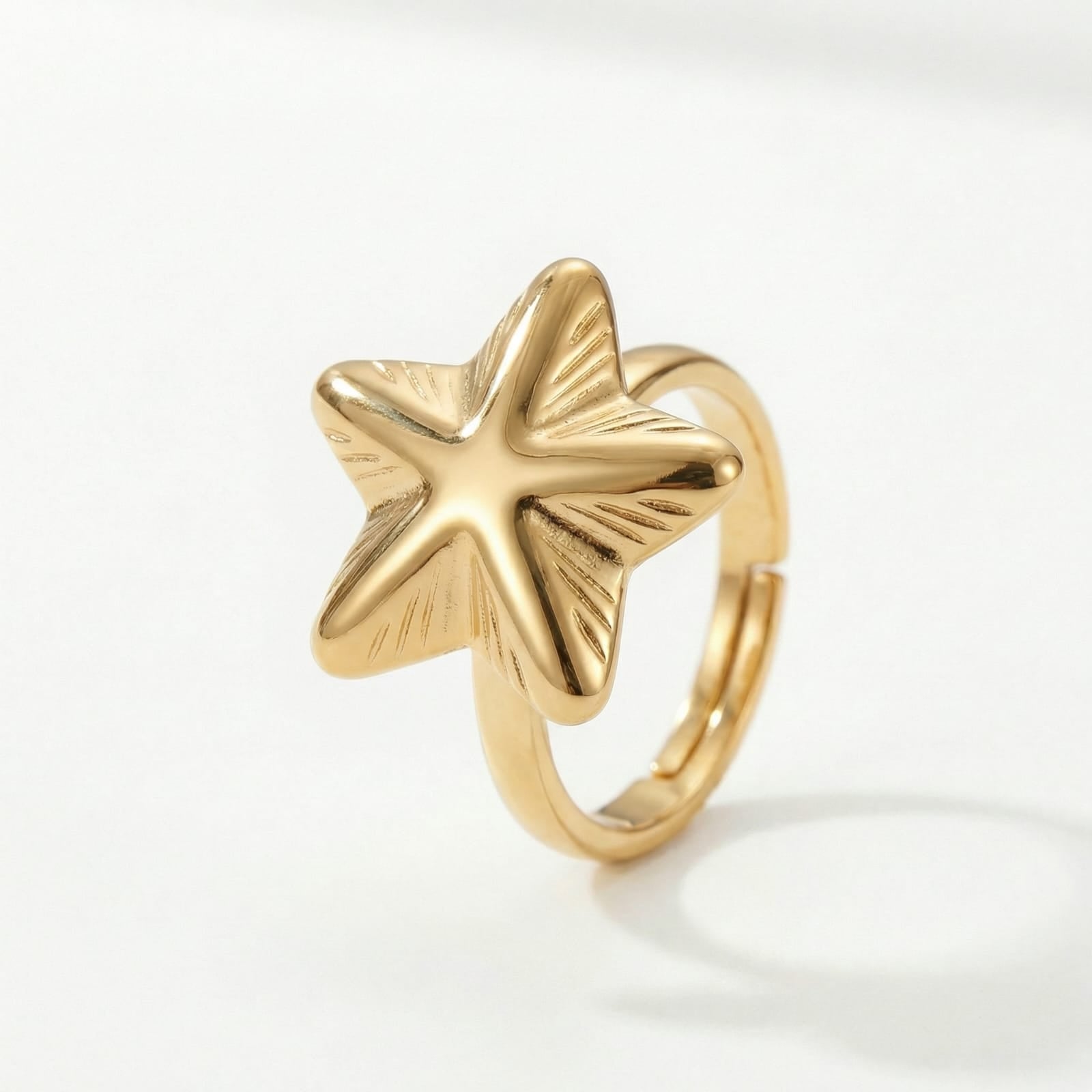 Starlight Charm 18 Carat Gold Finished PVD Coated Anti-Tarnish Ring