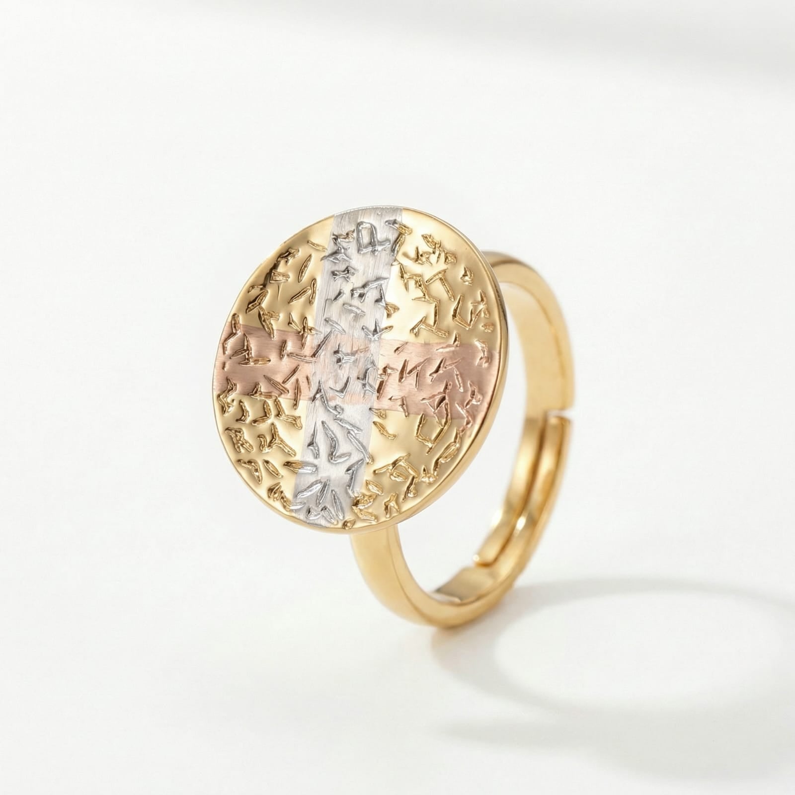 Luna Crest 18 Carat Gold Finished PVD Coated Anti-Tarnish Ring