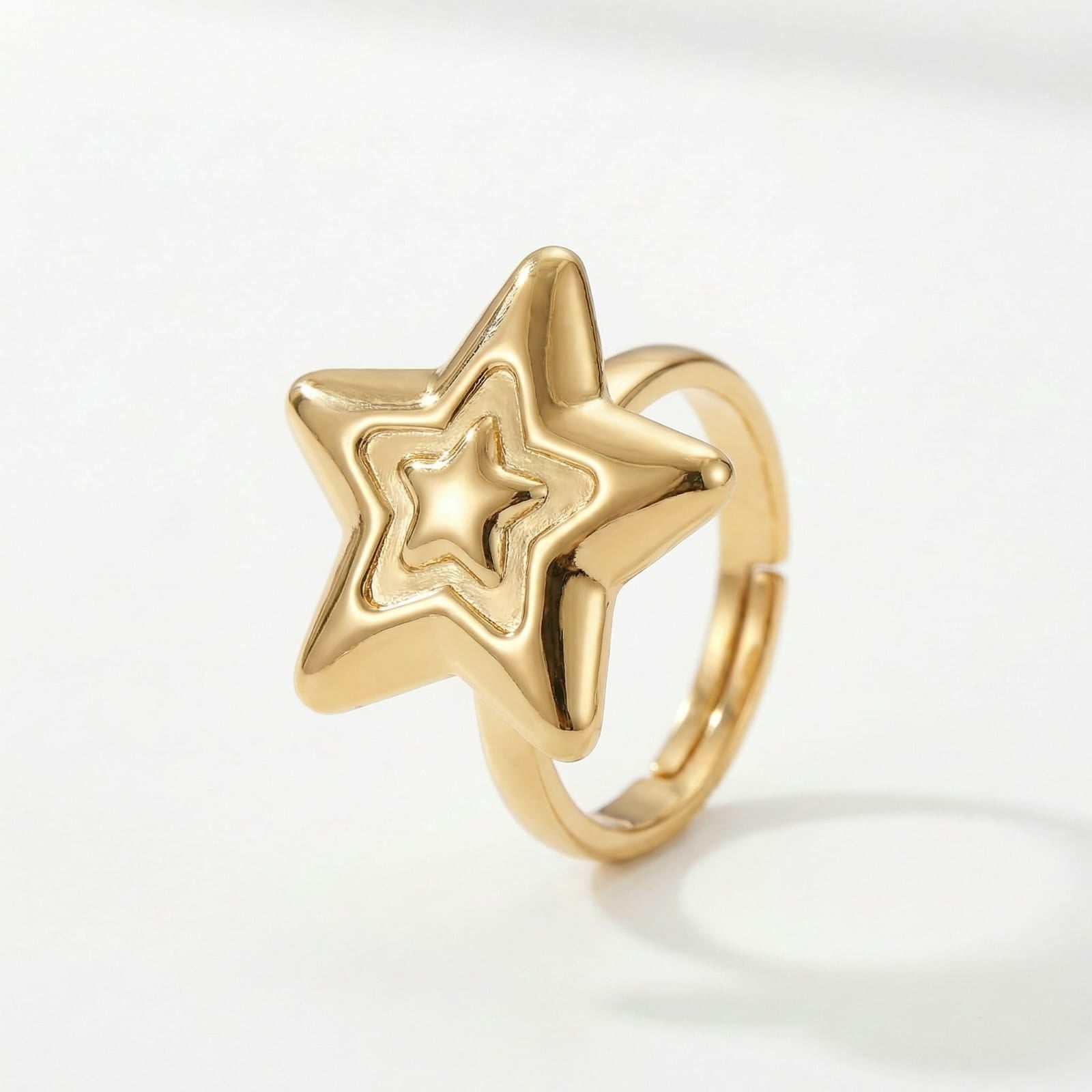 Nova Star 18 Carat Gold Finished PVD Coated Anti-Tarnish Ring