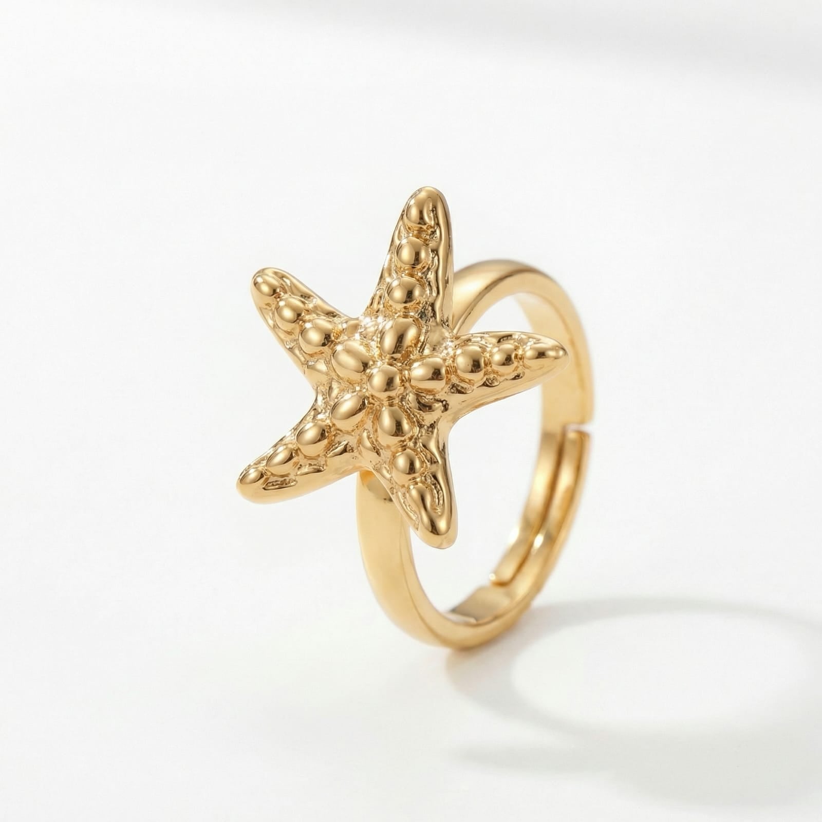 Golden Starlet Bloom 18 Carat Gold Finished PVD Coated Anti-Tarnish Ring