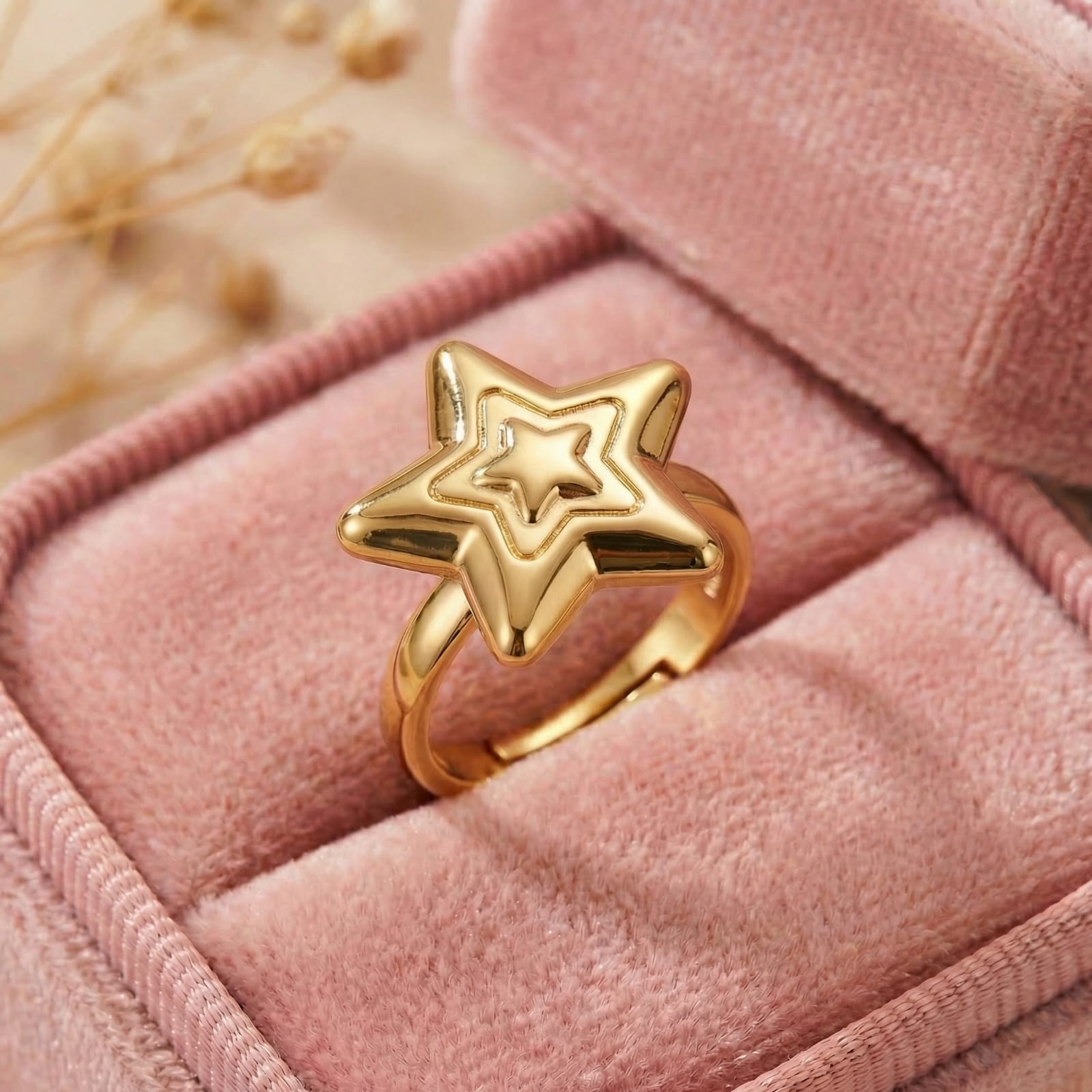 Nova Star 18 Carat Gold Finished PVD Coated Anti-Tarnish Ring