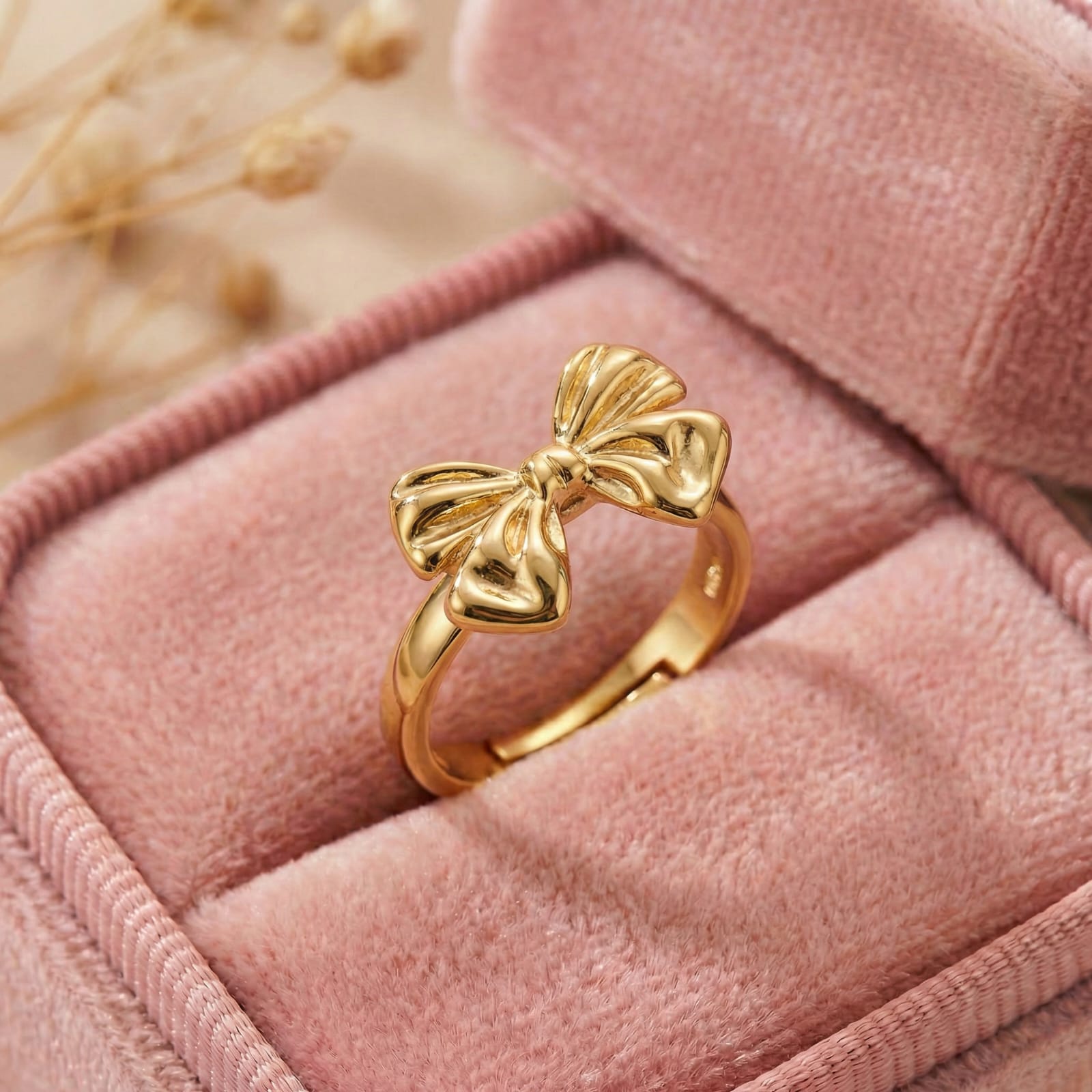 Aurielle Bow 18 Carat Gold Finished PVD Coated Anti-Tarnish Ring