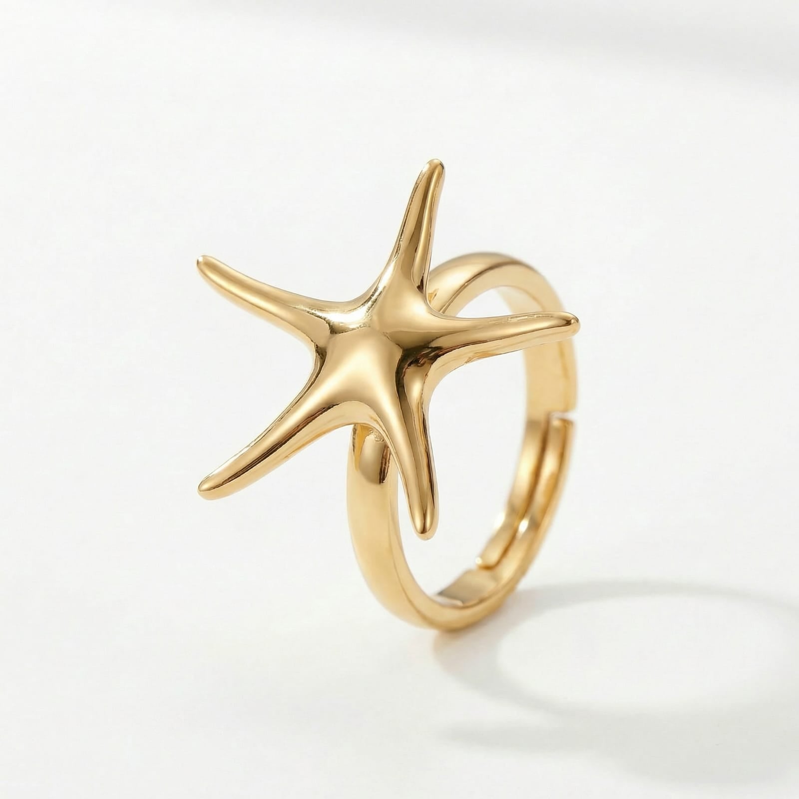 Golden Tide Star 18 Carat Gold Finished PVD Coated Anti-Tarnish Ring