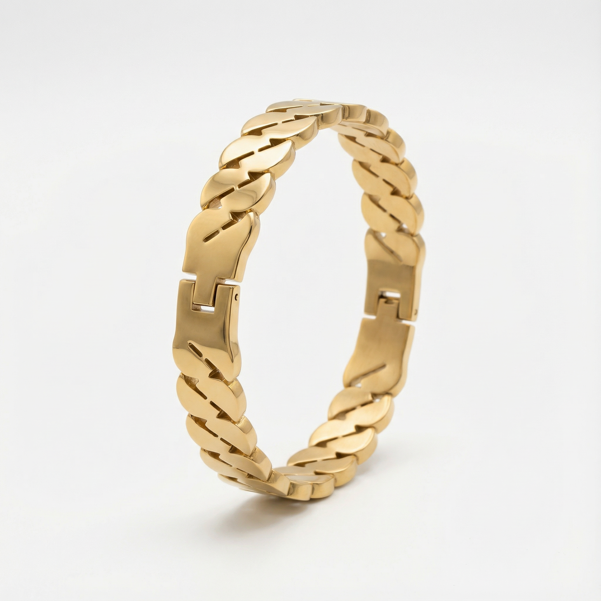 Titan Crest Chain 18 Carat Gold Finished PVD Coated Anti-Tarnish Bracelet