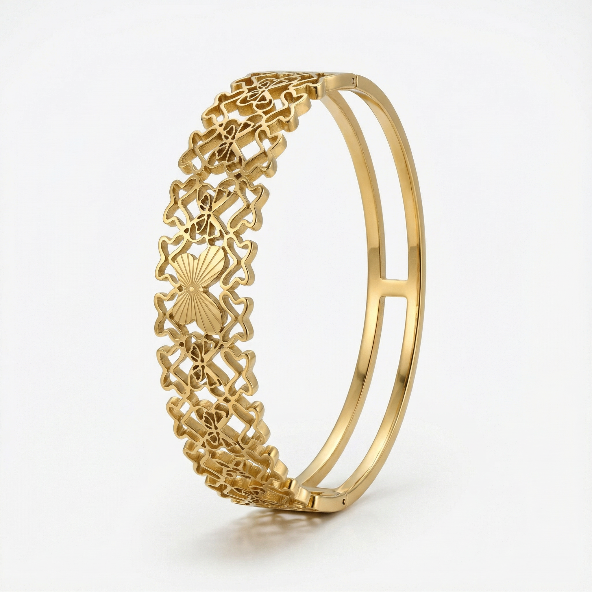 Golden Butterfly Lattice 18 Carat Gold Finished PVD Coated Anti-Tarnish Bracelet
