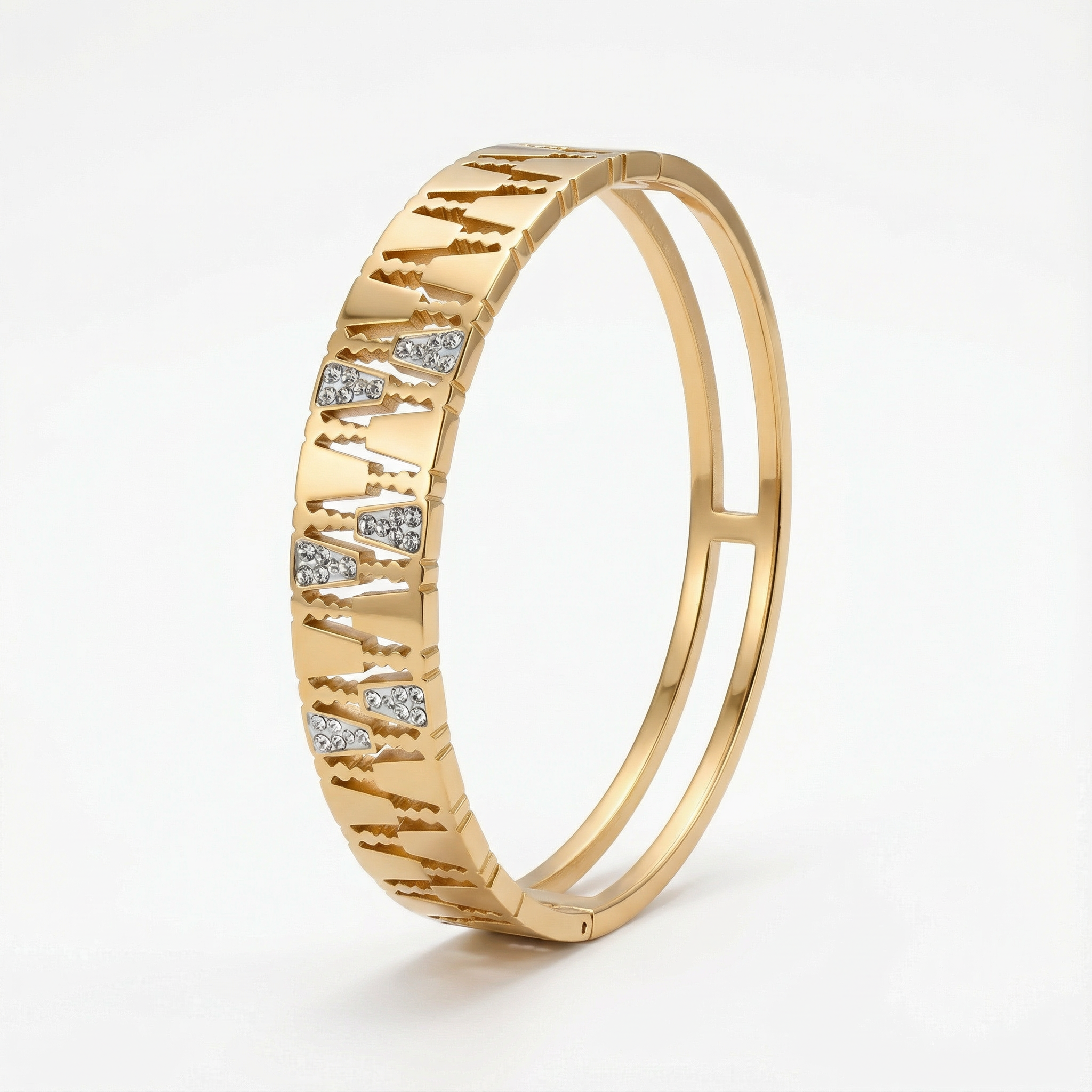 Golden Spark Zigzag 18 Carat Gold Finished PVD Coated Anti-Tarnish Bracelet