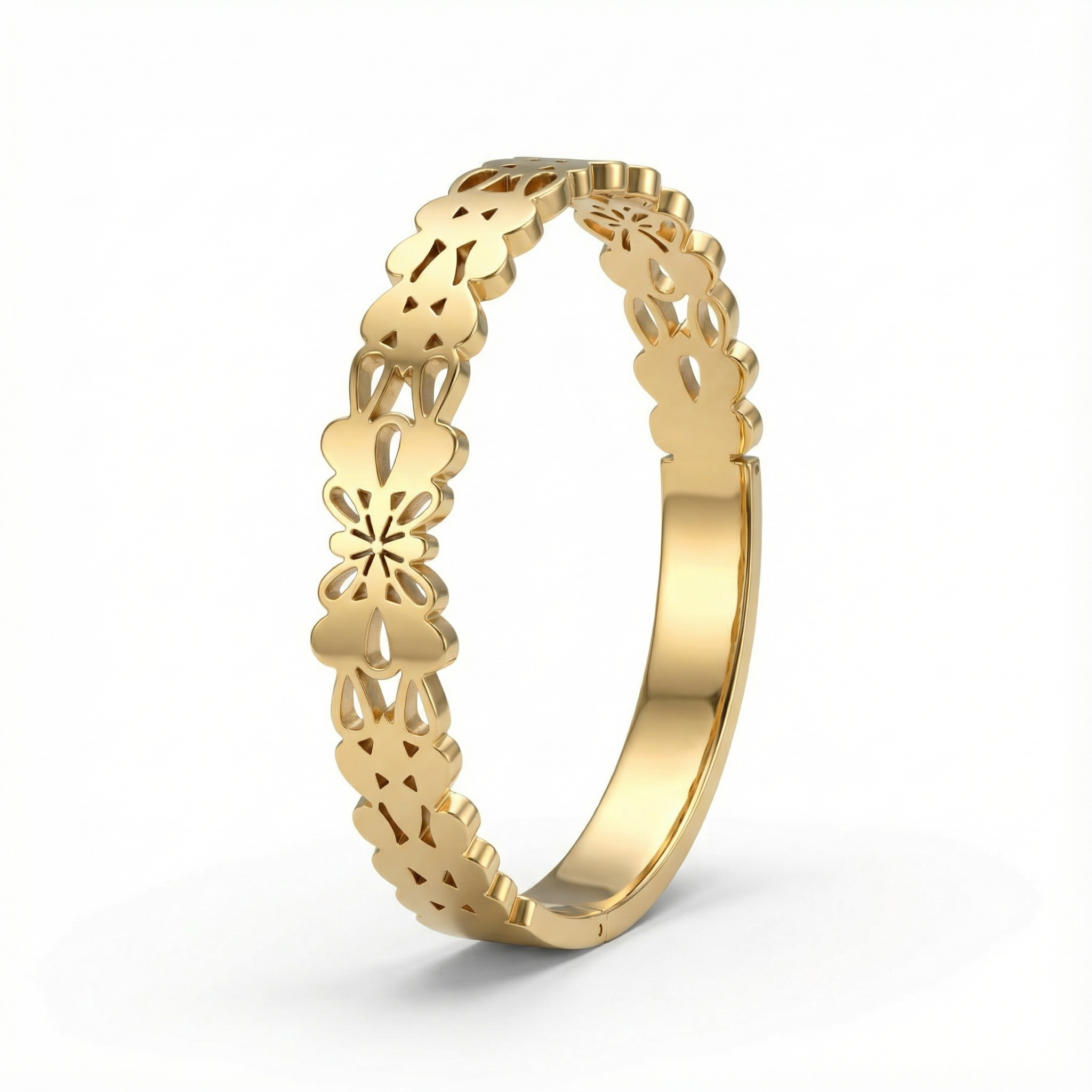 Bloom Cut Gold 18 Carat Gold Finished PVD Coated Anti-Tarnish Bracelet