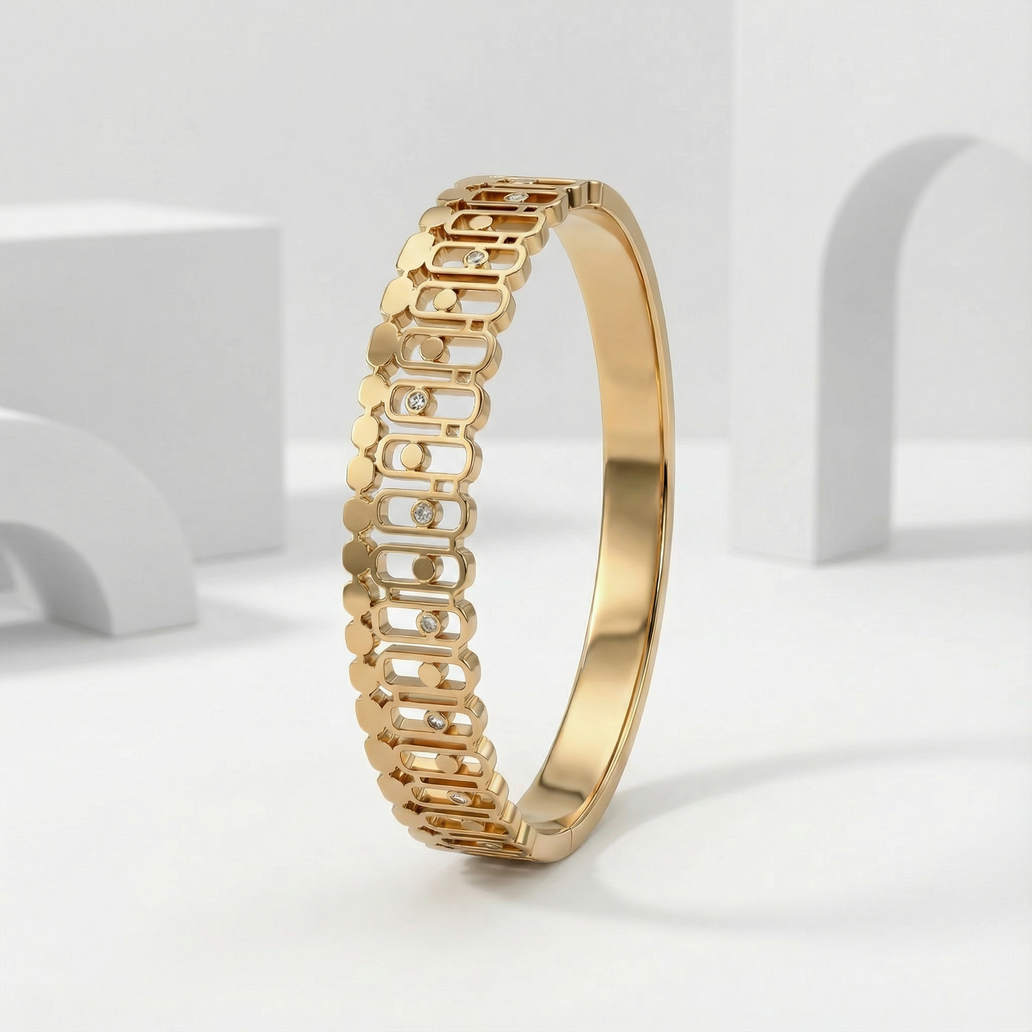 Infinity Weave Gold 18 Carat Gold Finished PVD Coated Anti-Tarnish Bracelet